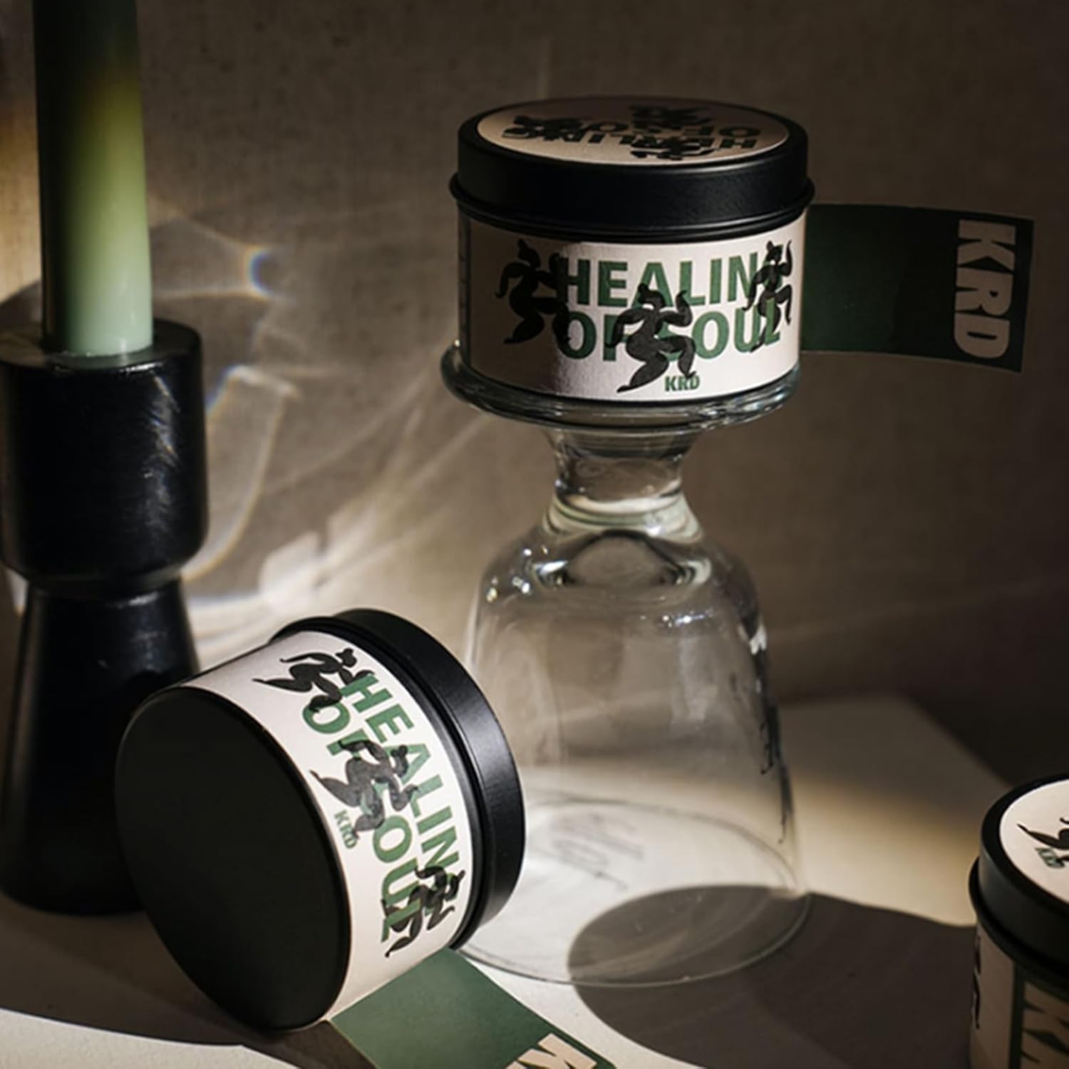 KRD Series Scented Candles 4 Pack, 90g Lightweight Tins, 20H Burn Each, Portable Soy Wax Travel Candles for Camping Backpack Vacation, 4 Scents