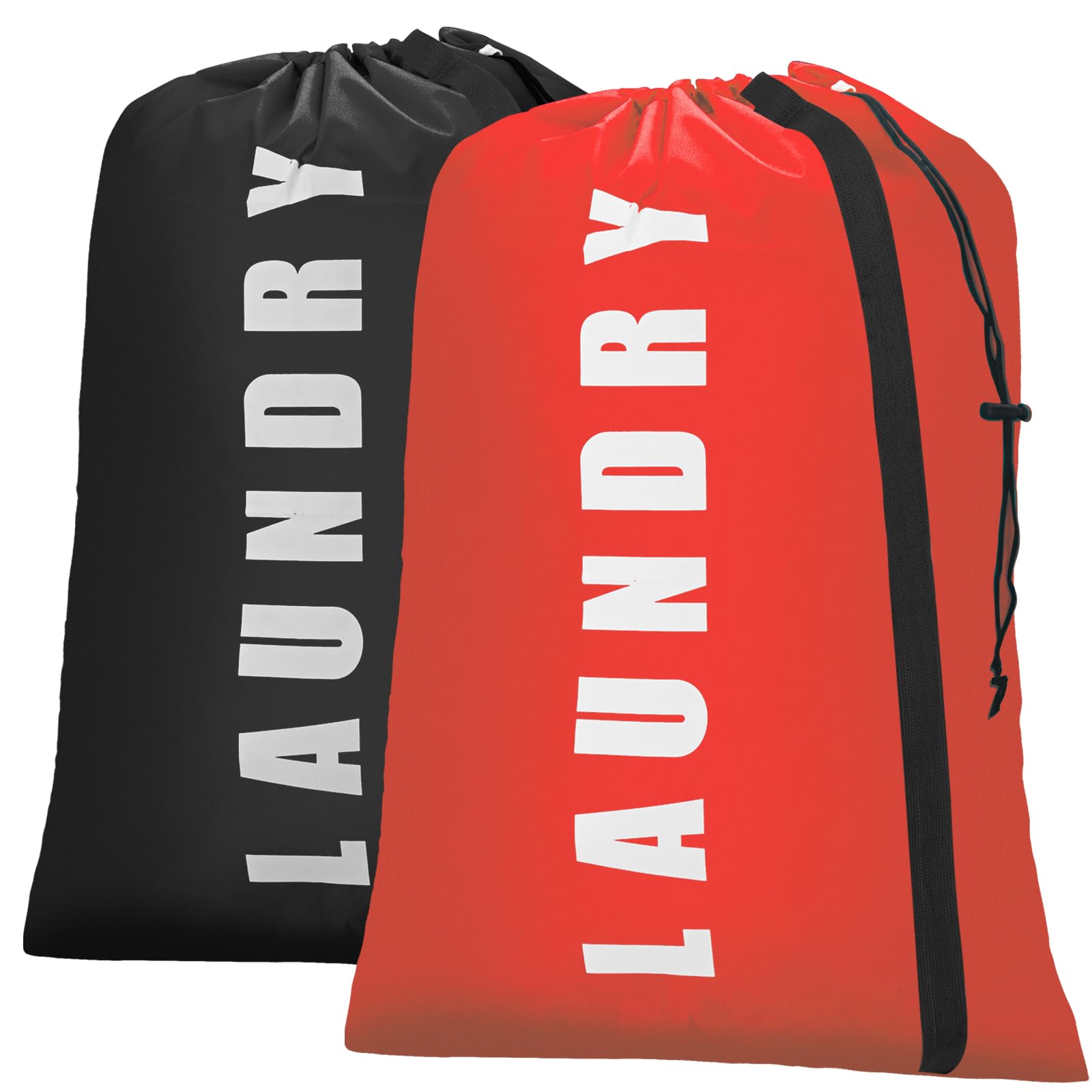 Laundry Bag,2 Pack Travel Laundry Bags for Dirty Clothes,Large Laundry Bags for Camping & Traveling,Dirty Clothes Travel Bag,24" x 36" (Cyan + Gray)