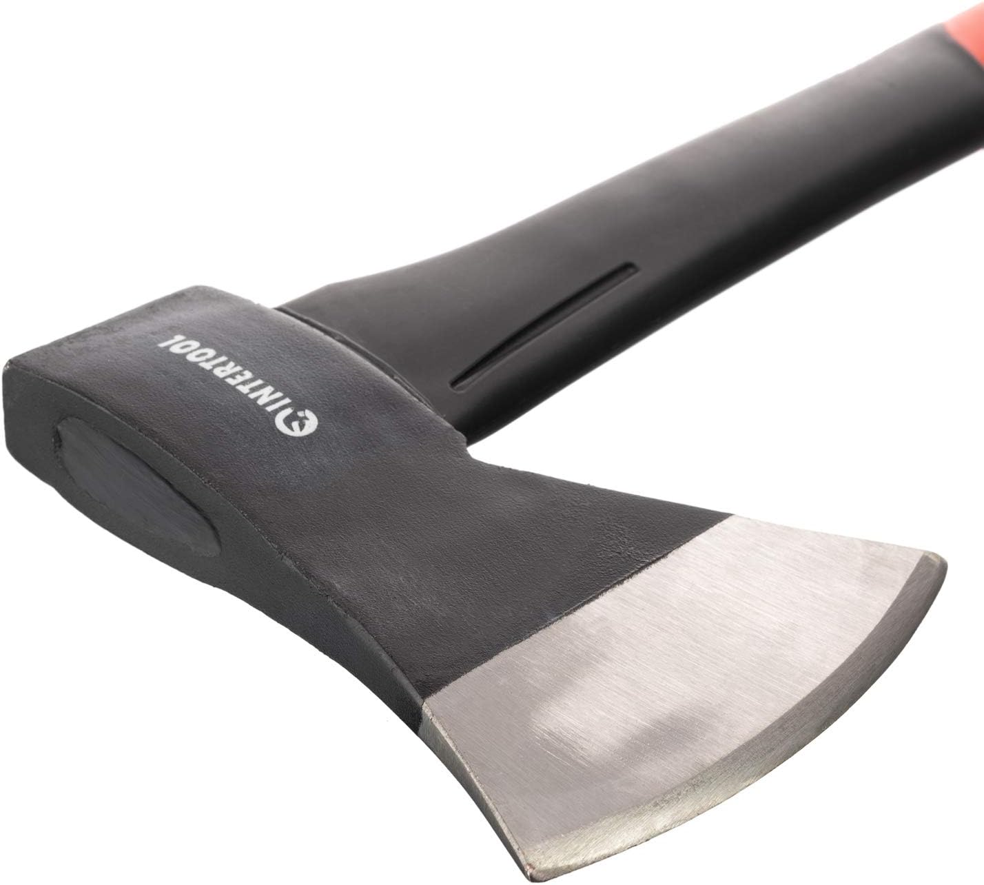 INTERTOOL 24-Inch Chopping Axe | Medium Size Felling Ax for Wood Splitting & Camping | Shock Absorbing Fiberglass Handle with Sheath | HT-0263