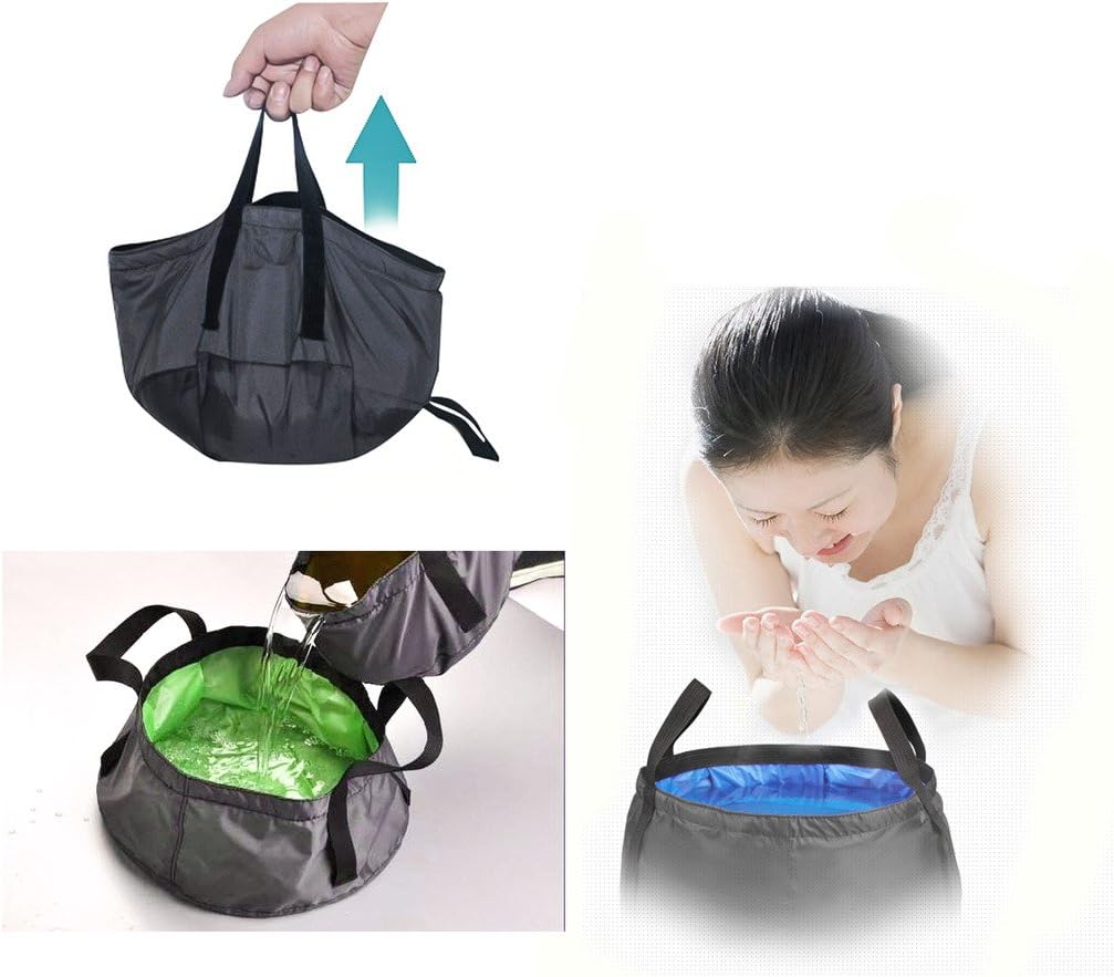 TRENDBOX Multiple Foldable Wash Basin Sink Water Bag Portable Mini 8.5L for Footbath Camping Hiking Outdoor Durable Design