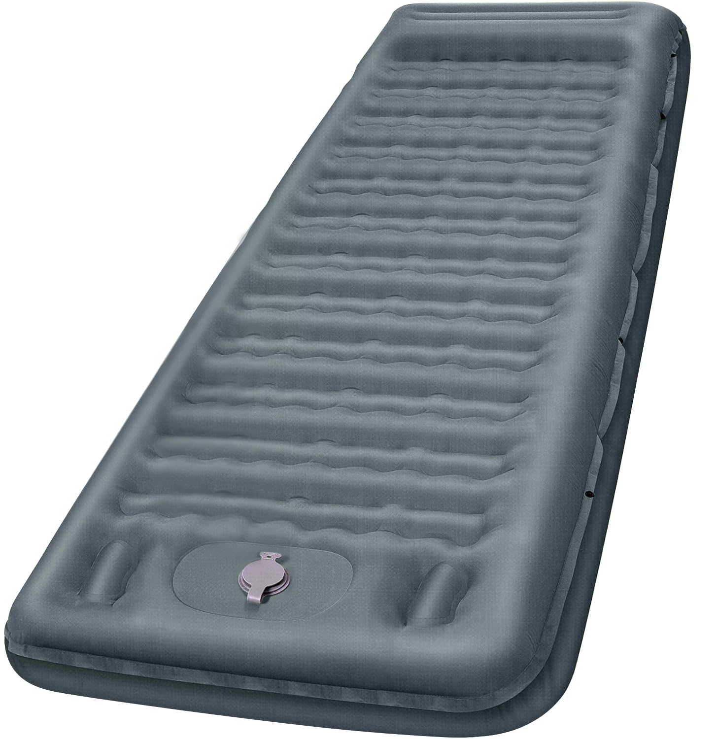 Camping Sleeping Pad, Extra Thick 5 Inch Camping Mat with Pillow Built-in Foot Pump Inflatable Sleeping Pads Compact for Camping Backpacking Hiking Traveling Tent