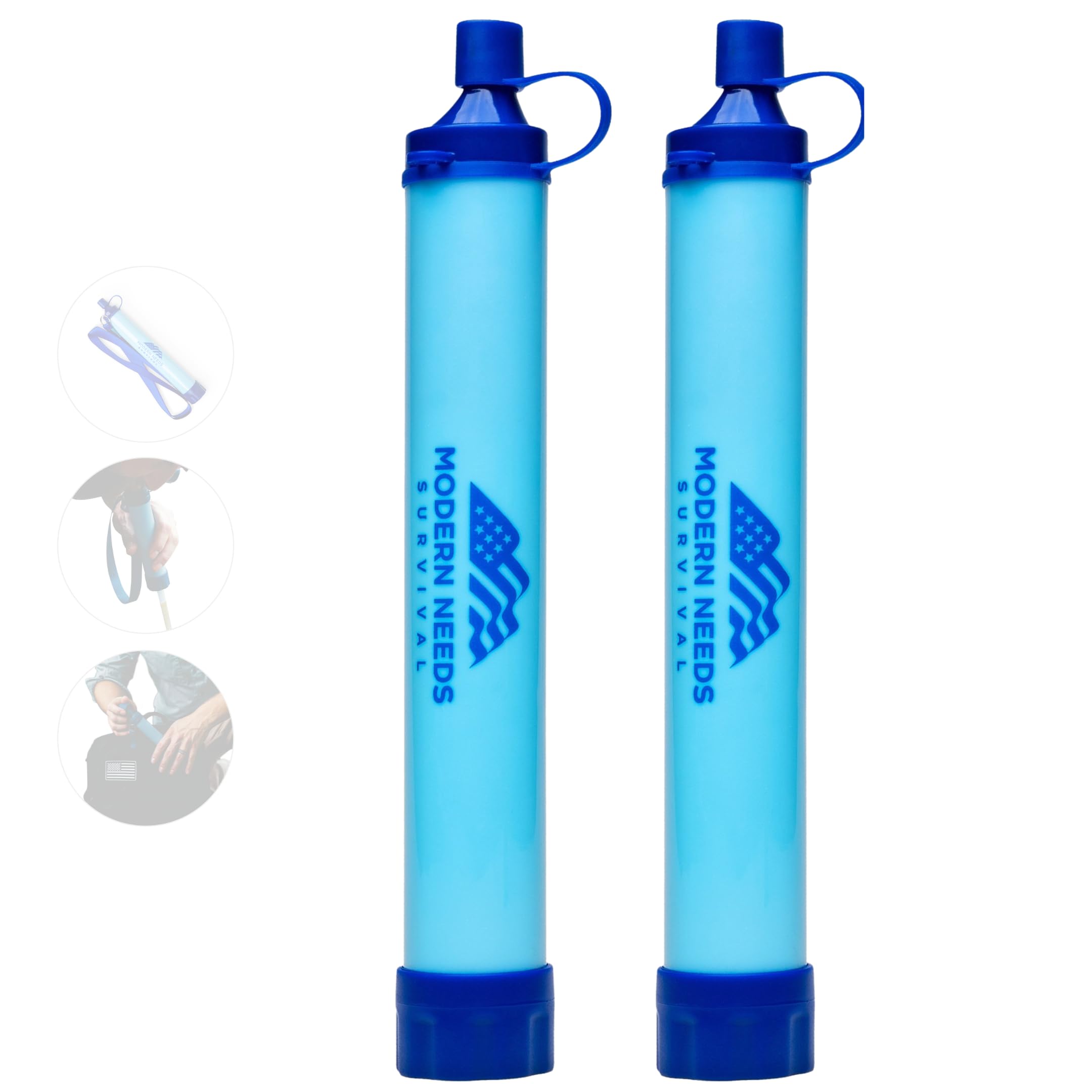 MODERN NEEDS Ready Filter Personal Water Filter Straw | Backpacking Water Filter for Hiking & Camping | Portable Water Purifier Camping | Emergency Survival Gear & Camping Survival Kit