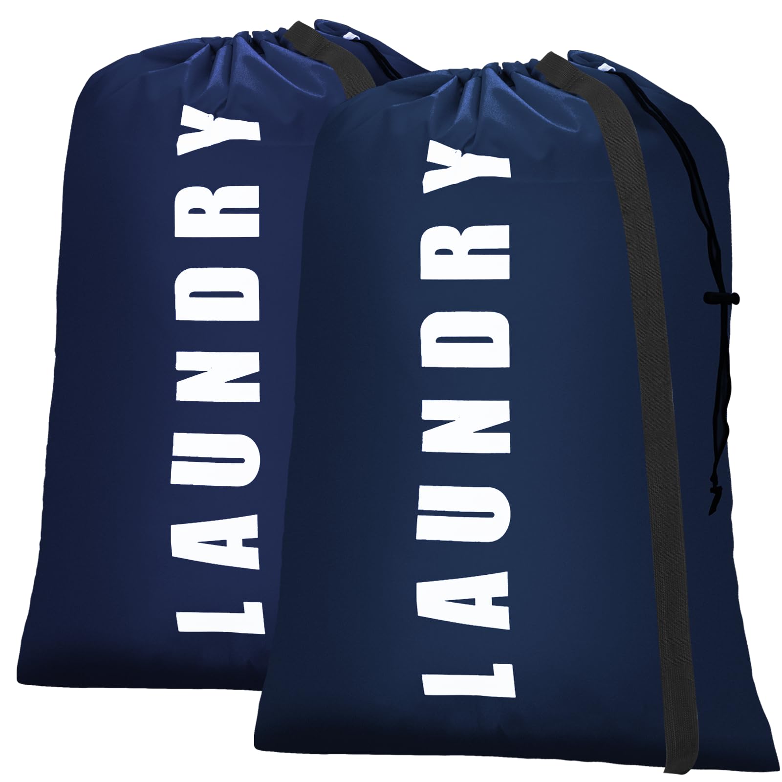 Laundry Bag,2 Pack Travel Laundry Bags for Dirty Clothes,Large Laundry Bags for Camping & Traveling,Dirty Clothes Travel Bag,24" x 36" (Cyan + Gray)