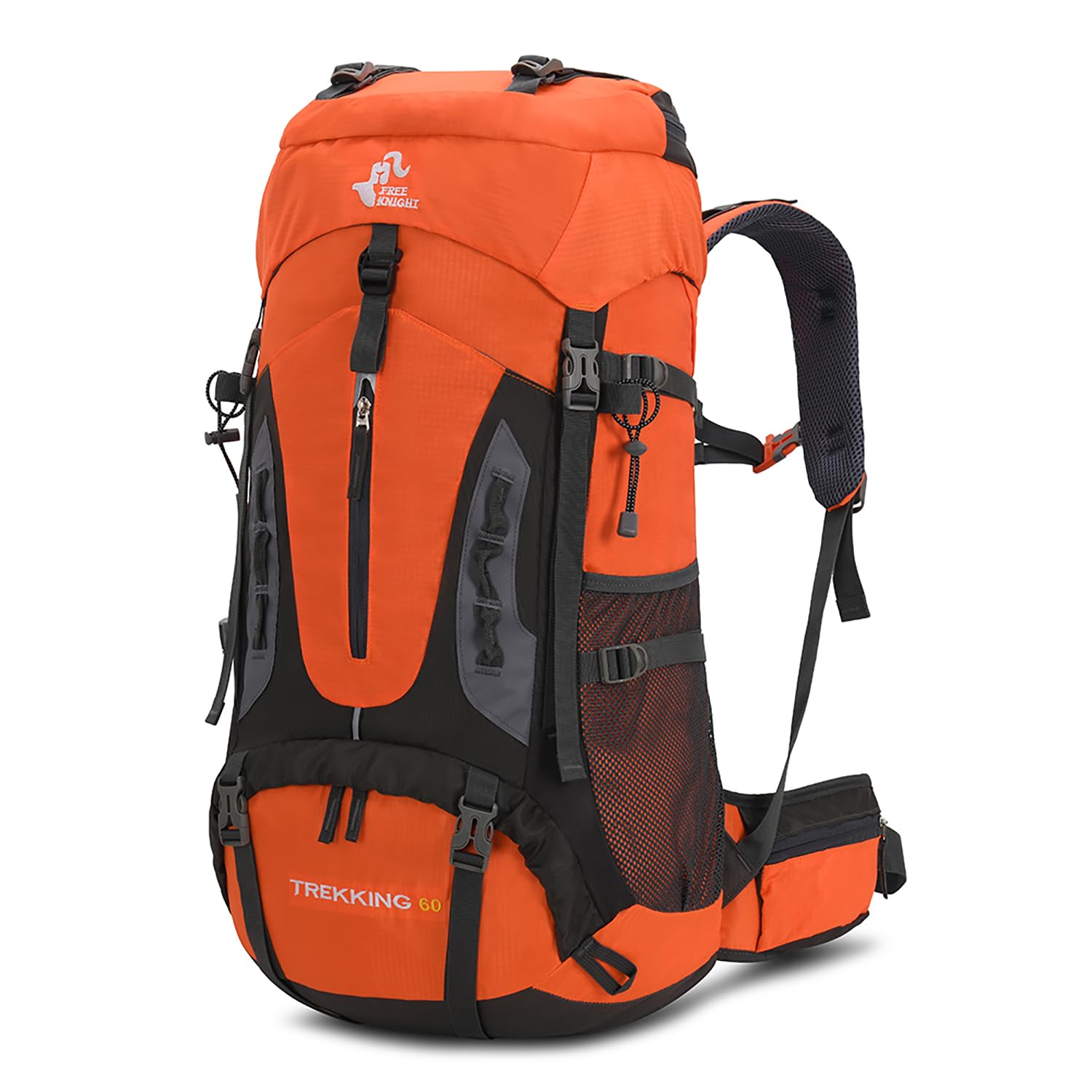 Bseash 60L Hiking Camping Backpack with Rain Cover, Waterproof Large Capacity Outdoor Sport Travel Daypack Climbing Touring (Army Green)
