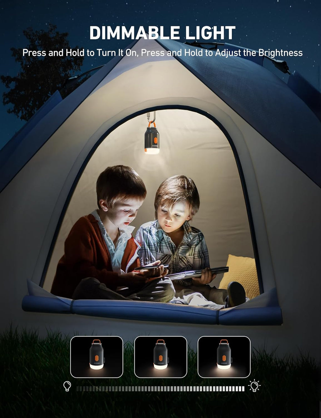 AstroAI Mini Air Pump for Inflatables with 3000mAh Battery Air Mattress Pump with Camping Lantern Electric Air Pump with 5 Nozzles Inflate & Deflate Air Mattress, Vacuum Storage Bags