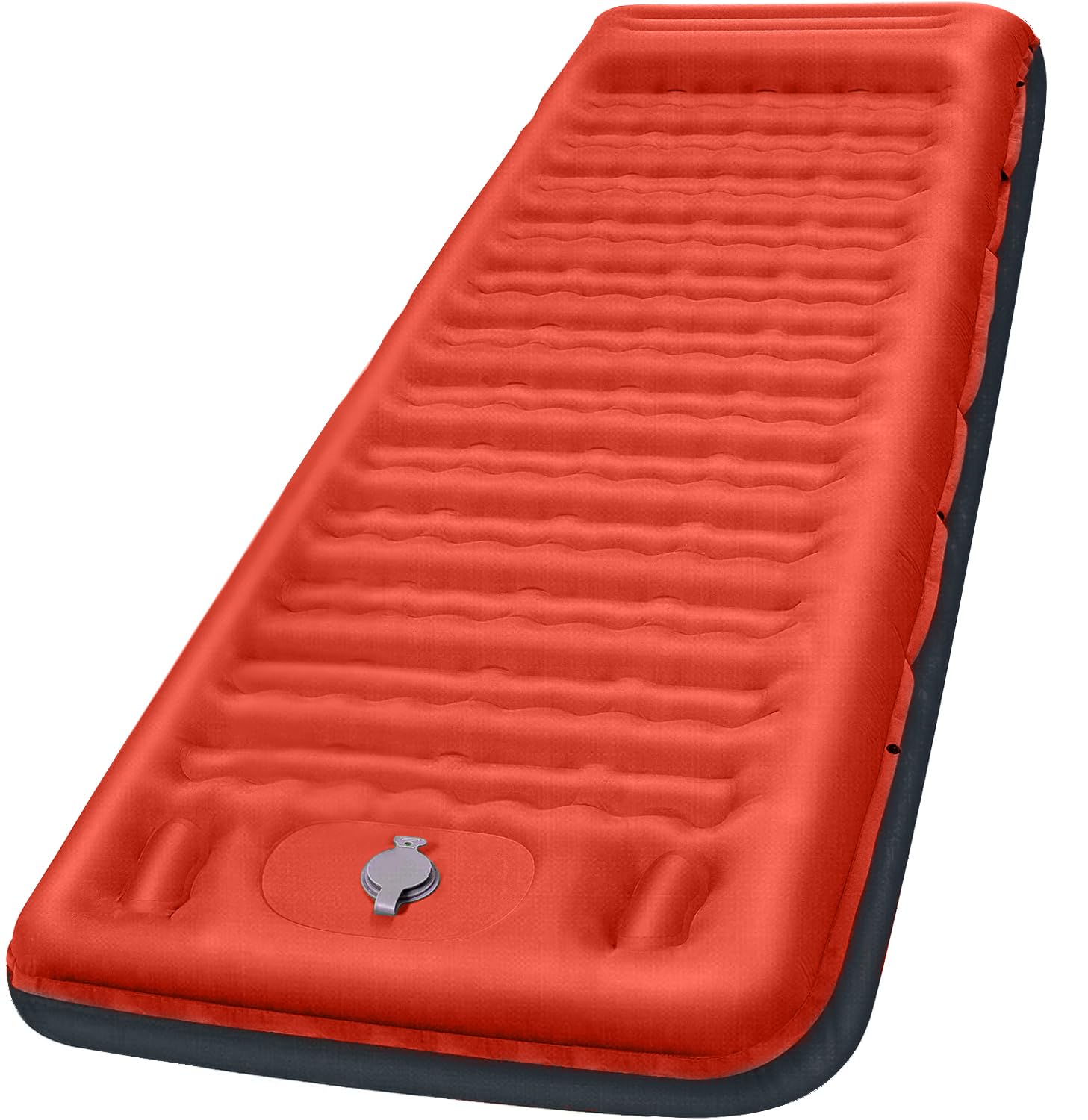 Camping Sleeping Pad, Extra Thick 5 Inch Camping Mat with Pillow Built-in Foot Pump Inflatable Sleeping Pads Compact for Camping Backpacking Hiking Traveling Tent