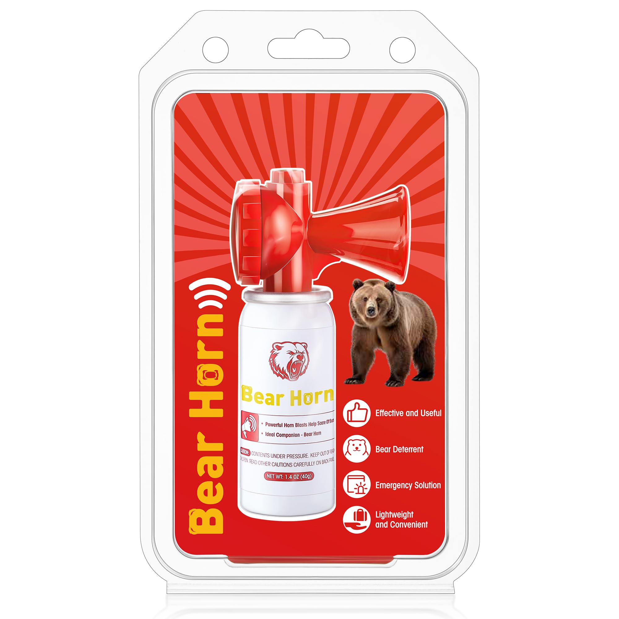 Bear Horn to Scare Bears 1.4oz, Very Loud 120dB Bear Air Horns for Safety for Hiking, Heard Up to 1/2 Mile Away, Bear Spray Self Defense, Blow Horn to Scare Wild Animals, Bear Alarm