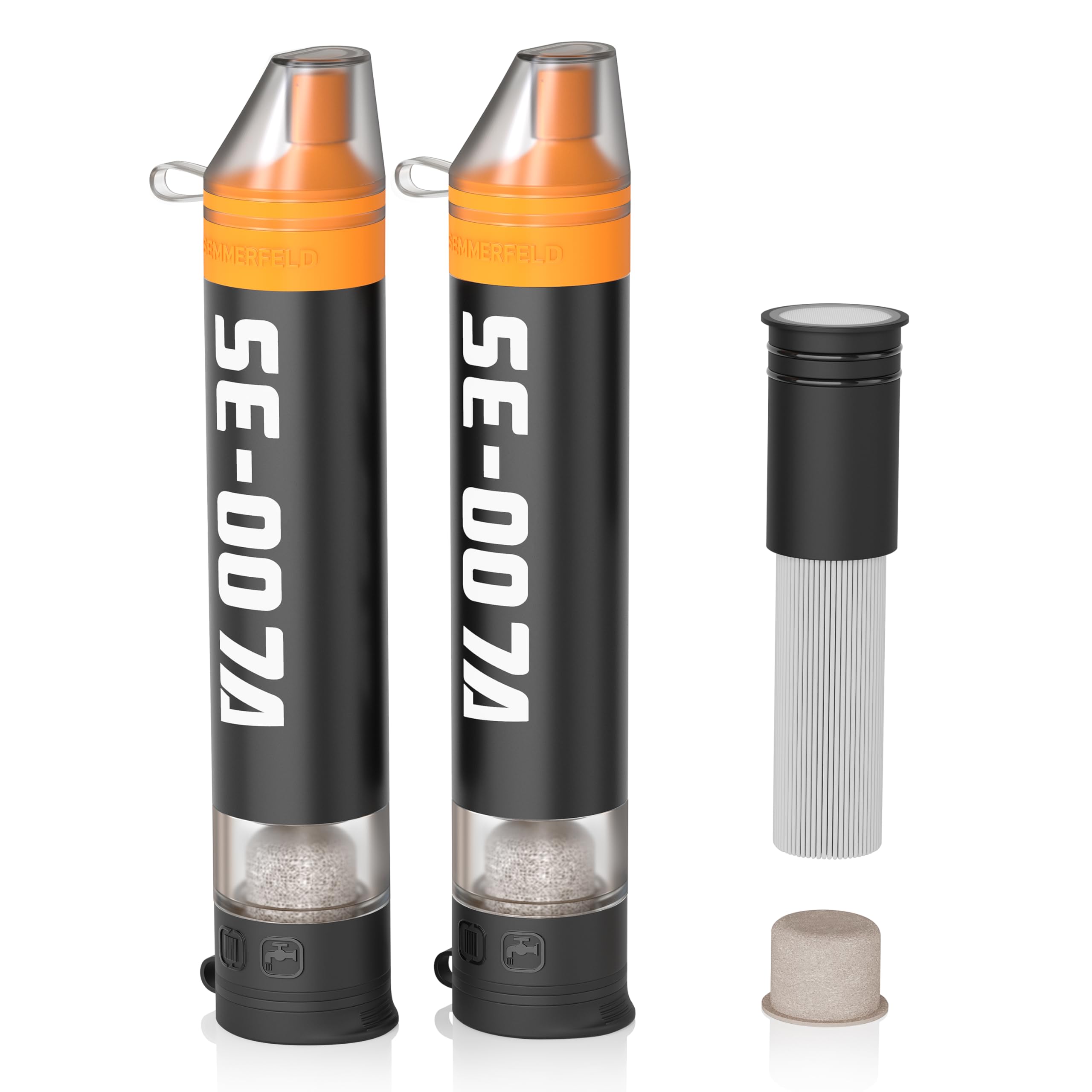 Personal Straw Water Filter to purify Water, Emergency Water Straws Portable Gear for Hiking, Camping, Travel, Fishing, Outing and Emergency Preparedness （1 Water Filter）