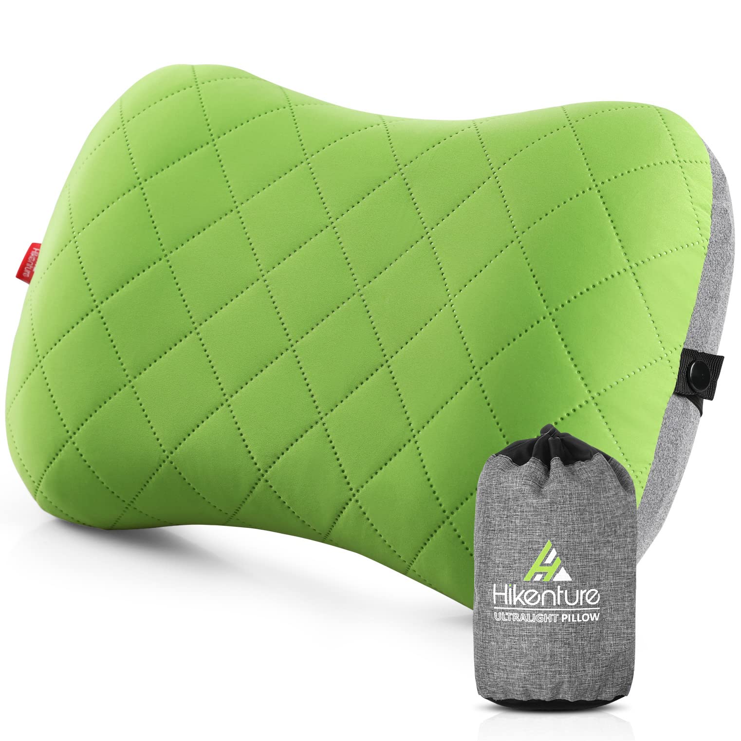 Hikenture Camping Pillow with Removable Cover - Ultralight Inflatable Pillow for Neck Lumbar Support - Upgrade Backpacking Pillow - Washable Travel Air Pillows for Camping, Hiking, Backpacking