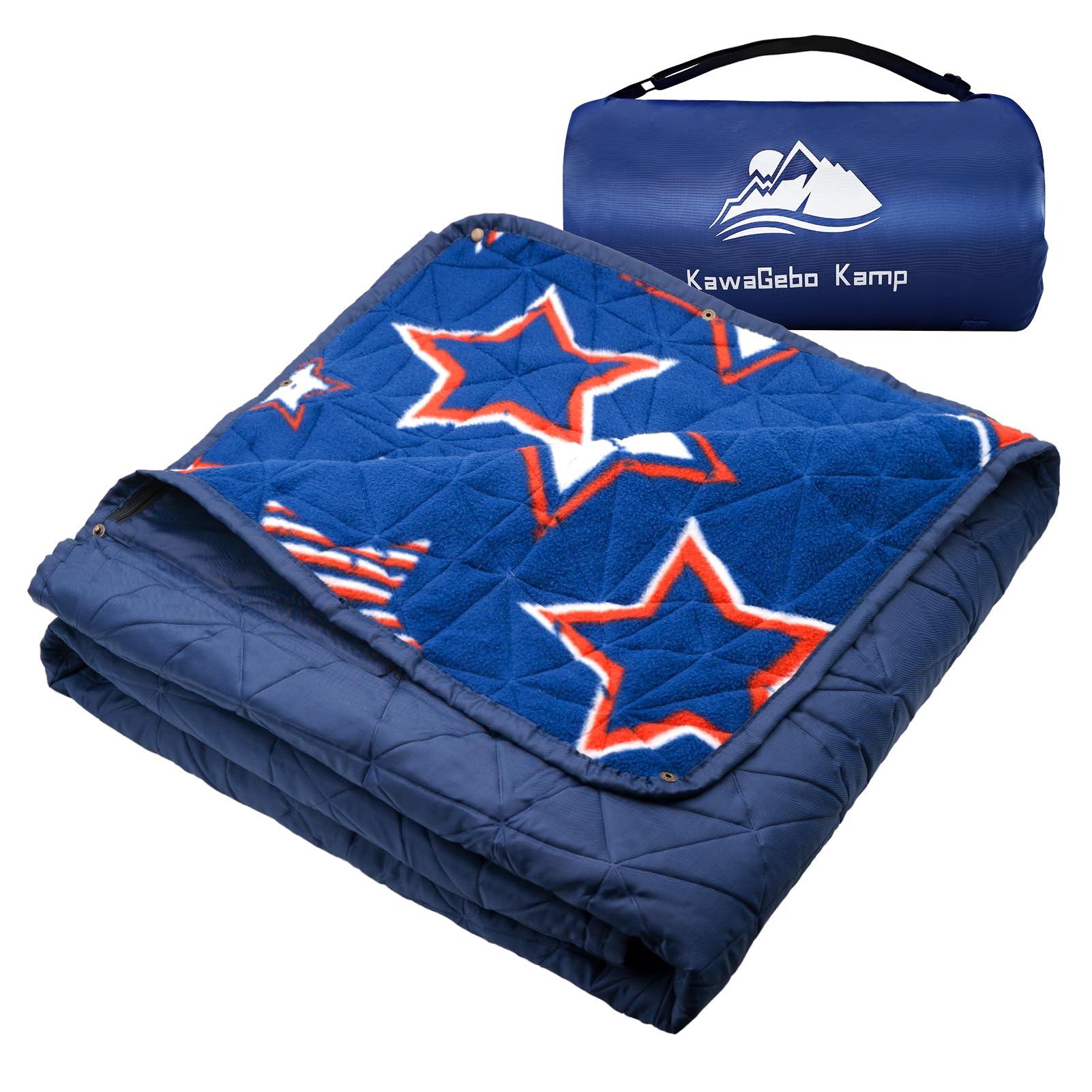 Outdoor Waterproof Blanket, Foldable Fleece Stadium Blanket for Outdoor Sports Event, Camping, Car, Pet, Picnics - Windproof, Wearable, Machine Washable 80" x 58" (Black Gray)