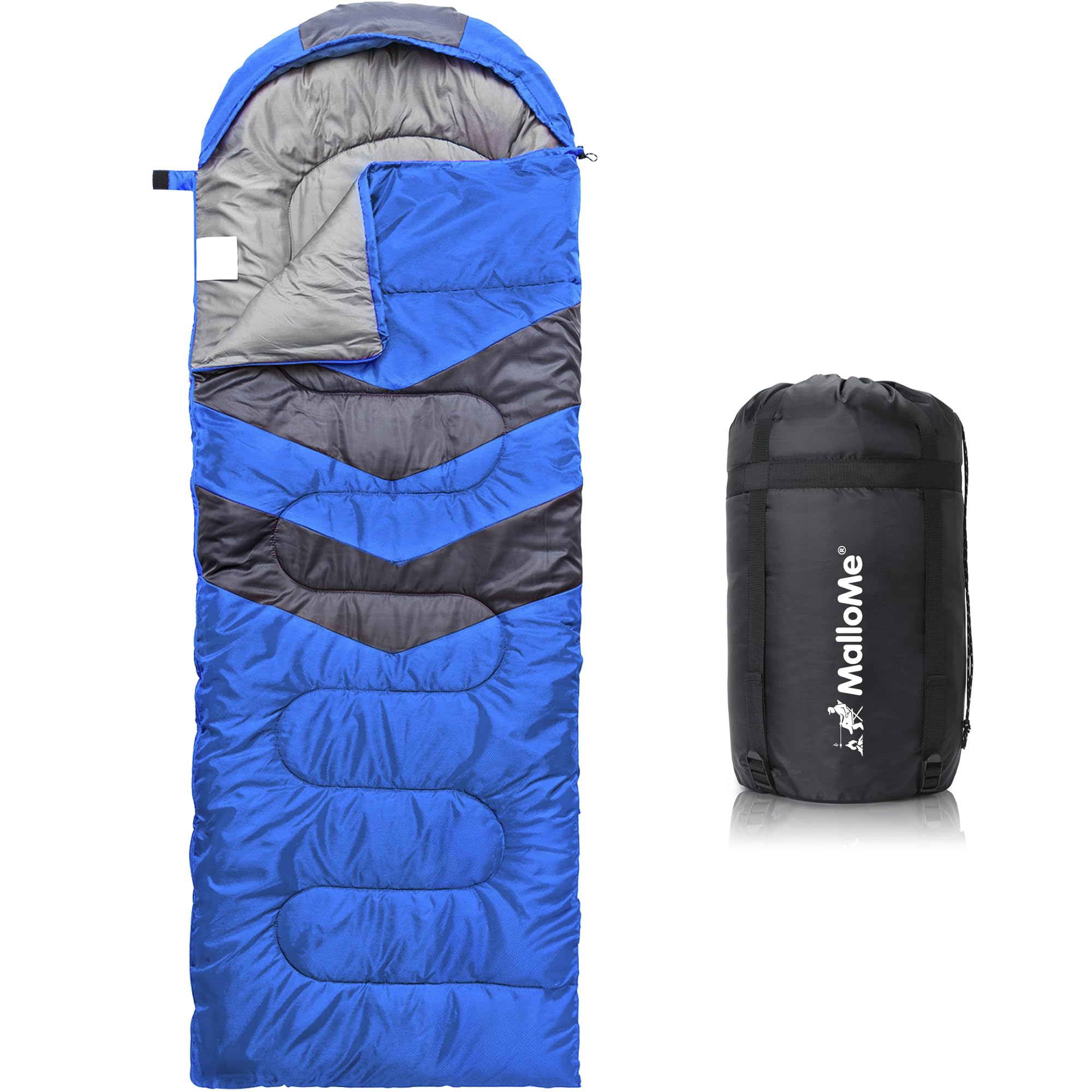 MalloMe Sleeping Bags for Adults Cold Weather & Warm - Backpacking Camping Sleeping Bag for Kids 10-12, Girls, Boys - Lightweight Compact Camping Essentials Gear Accessories Hiking Sleep Must Haves