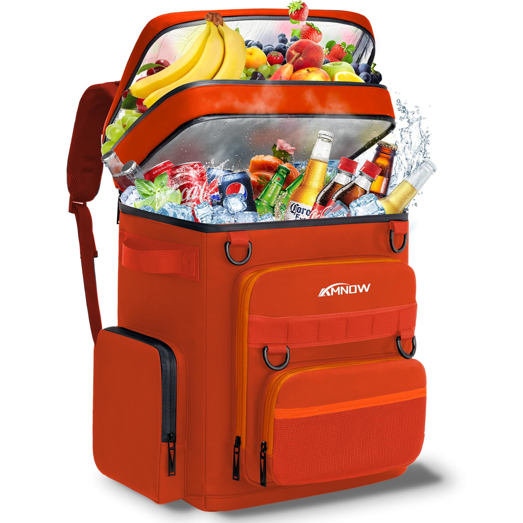 Backpack Cooler Insulated Leak Proof for Men Women 50 Cans Soft Cooler Backpack Insulated Waterproof Large Capacity Coolers Bag Portable for Lunch Camping Travel Picnic Hiking