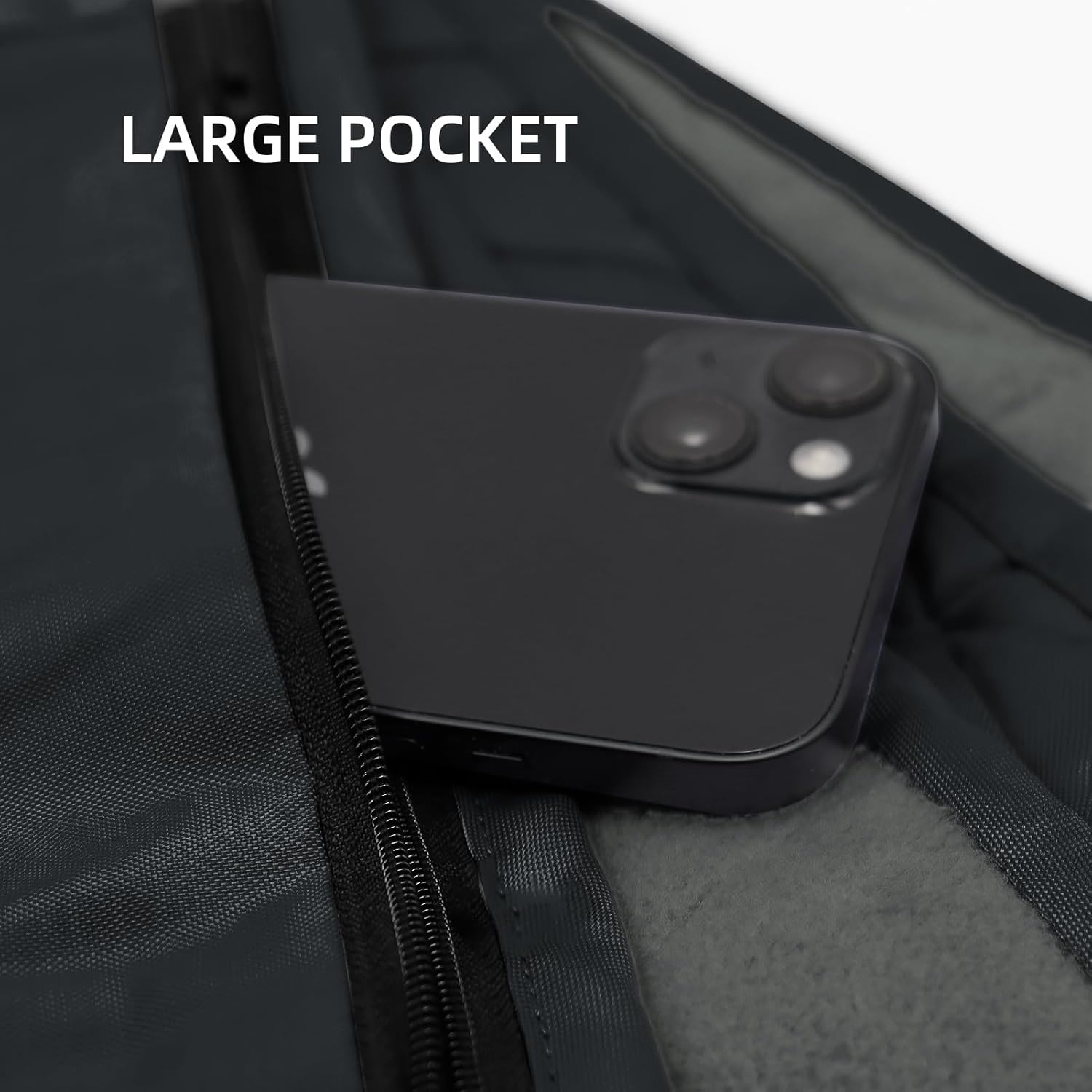 Outdoor Waterproof Blanket, Foldable Fleece Stadium Blanket for Outdoor Sports Event, Camping, Car, Pet, Picnics - Windproof, Wearable, Machine Washable 80" x 58" (Black Gray)