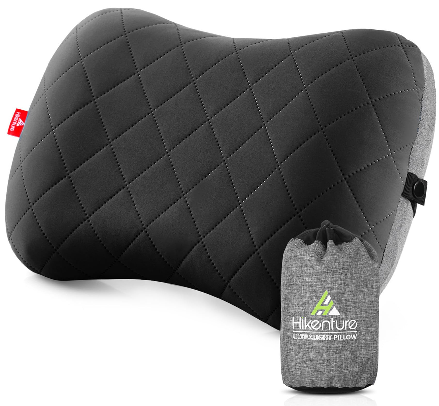 Hikenture Camping Pillow with Removable Cover - Ultralight Inflatable Pillow for Neck Lumbar Support - Upgrade Backpacking Pillow - Washable Travel Air Pillows for Camping, Hiking, Backpacking