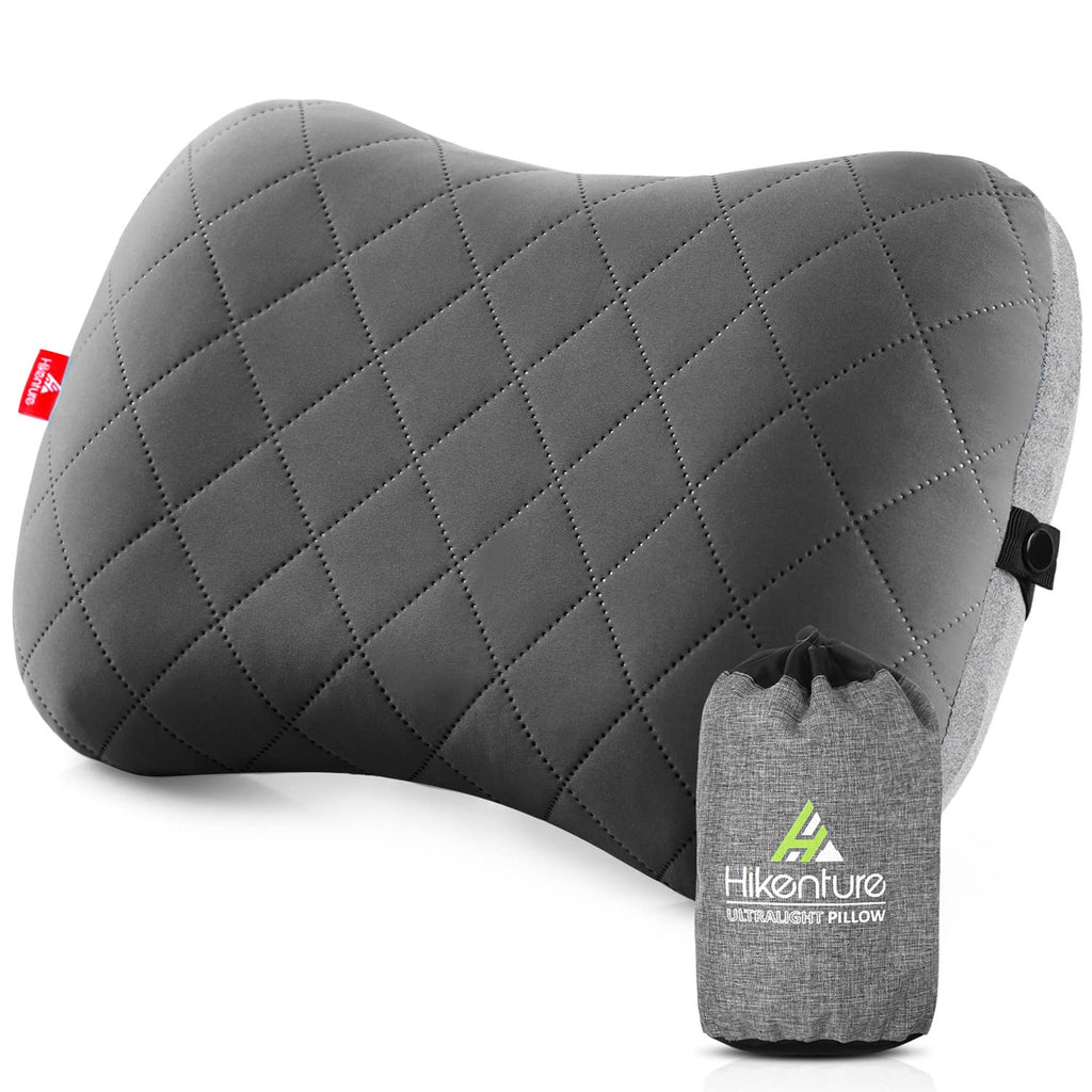 Hikenture Camping Pillow with Removable Cover - Ultralight Inflatable Pillow for Neck Lumbar Support - Upgrade Backpacking Pillow - Washable Travel Air Pillows for Camping, Hiking, Backpacking