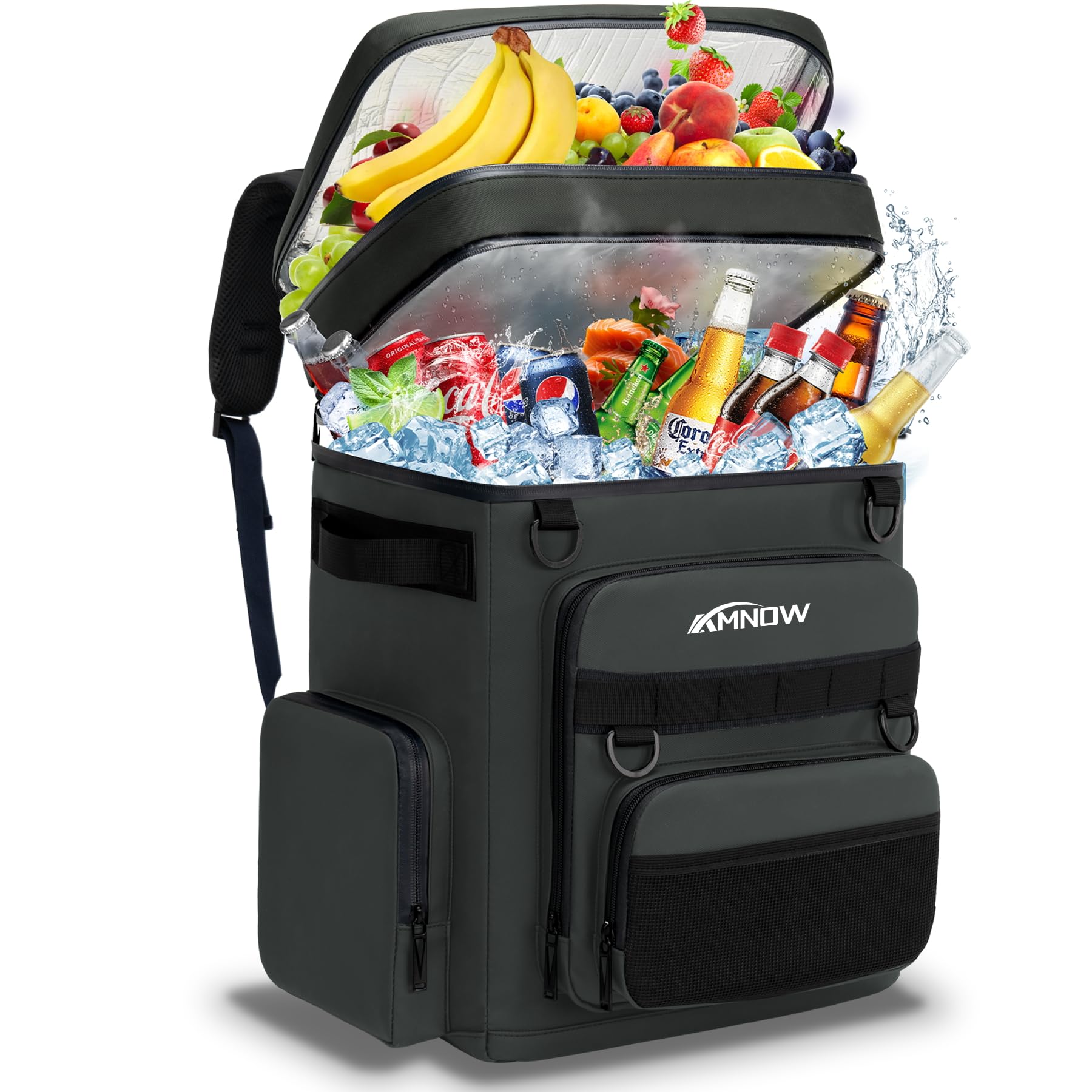Backpack Cooler Insulated Leak Proof for Men Women 50 Cans Soft Cooler Backpack Insulated Waterproof Large Capacity Coolers Bag Portable for Lunch Camping Travel Picnic Hiking