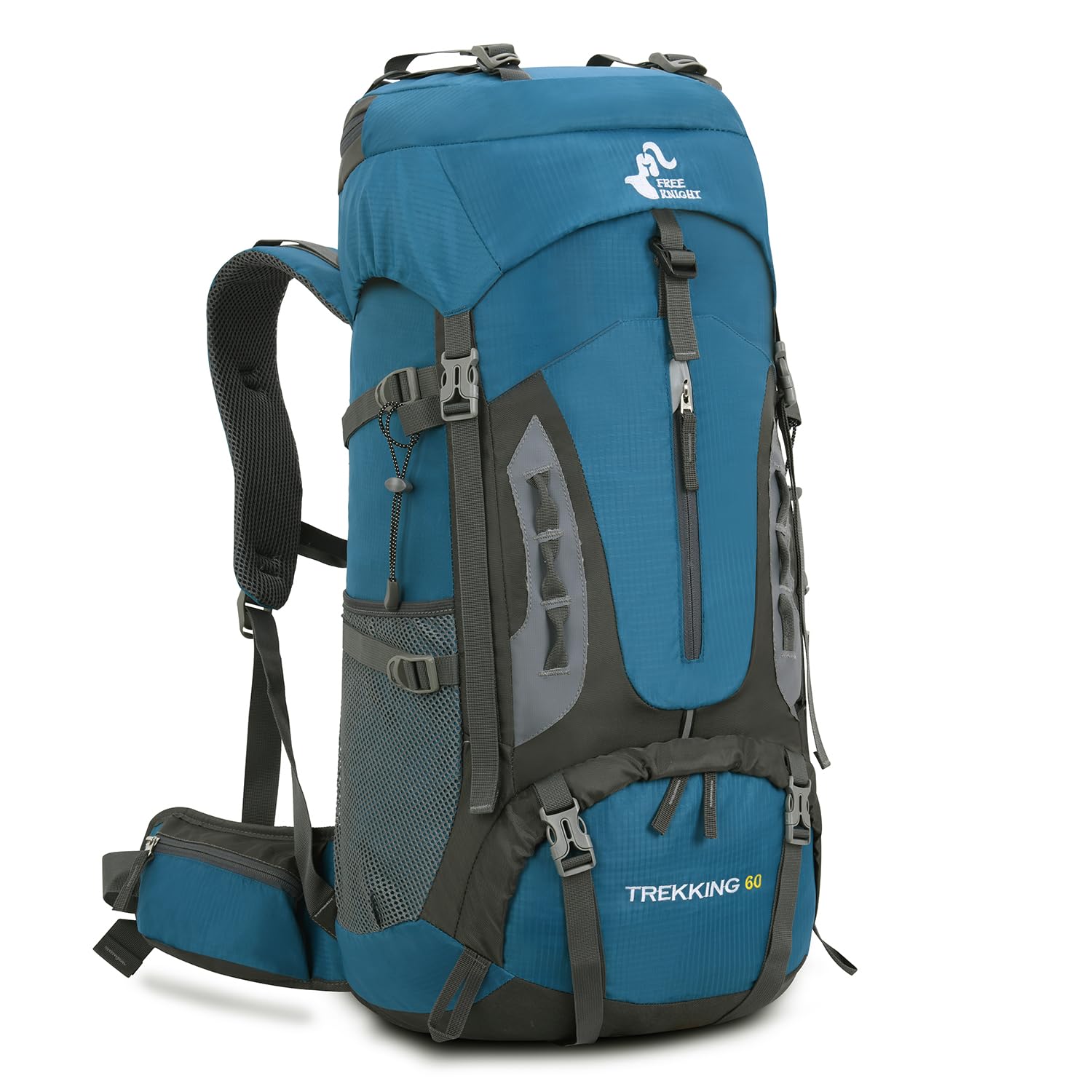 Bseash 60L Hiking Camping Backpack with Rain Cover, Waterproof Large Capacity Outdoor Sport Travel Daypack Climbing Touring (Army Green)