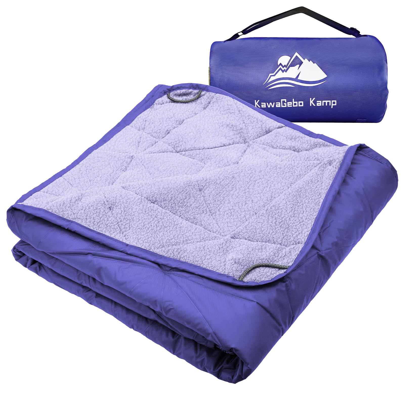 Outdoor Waterproof Blanket, Foldable Fleece Stadium Blanket for Outdoor Sports Event, Camping, Car, Pet, Picnics - Windproof, Wearable, Machine Washable 80" x 58" (Black Gray)