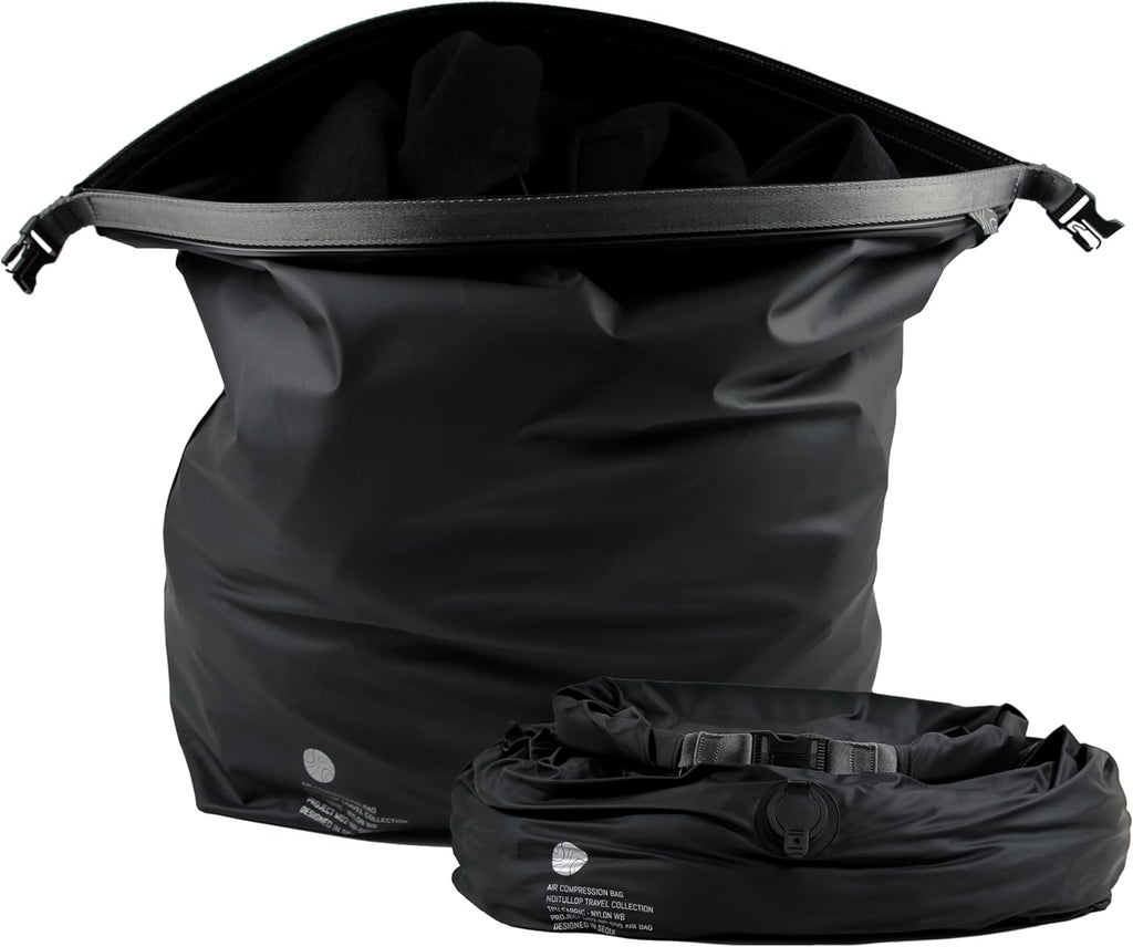 Vacuum Compression Bags for Travel, 40L Pump-Free Reusable Vacuum Bags, Waterproof Laundry Bag for Backpack and Suitcase, Space Saver Bags for Backpacking