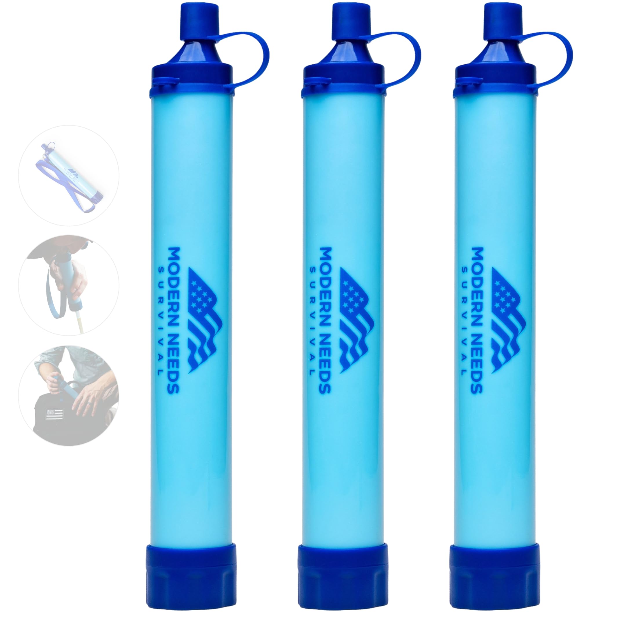MODERN NEEDS Ready Filter Personal Water Filter Straw | Backpacking Water Filter for Hiking & Camping | Portable Water Purifier Camping | Emergency Survival Gear & Camping Survival Kit
