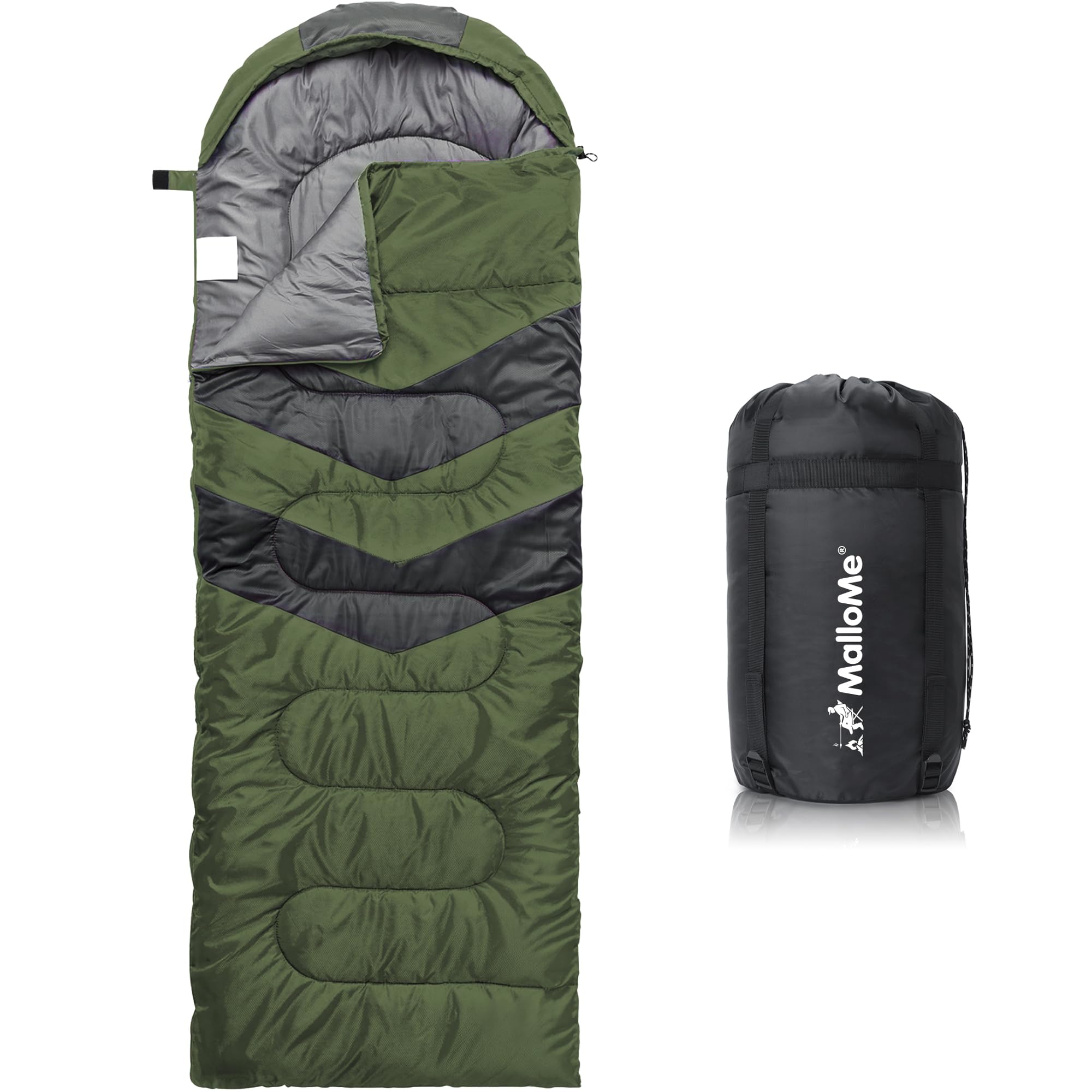 MalloMe Sleeping Bags for Adults Cold Weather & Warm - Backpacking Camping Sleeping Bag for Kids 10-12, Girls, Boys - Lightweight Compact Camping Essentials Gear Accessories Hiking Sleep Must Haves