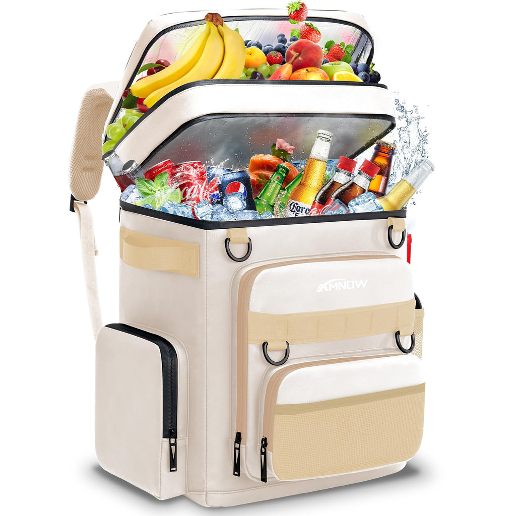 Backpack Cooler Insulated Leak Proof for Men Women 50 Cans Soft Cooler Backpack Insulated Waterproof Large Capacity Coolers Bag Portable for Lunch Camping Travel Picnic Hiking