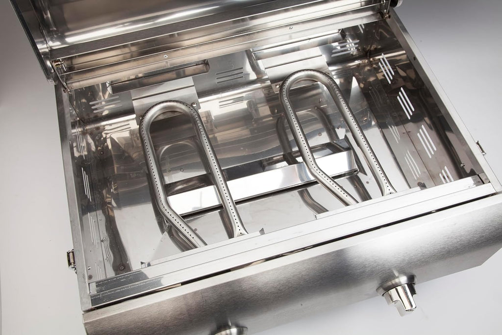 Cuisinart Chef's Style Tabletop Portable Propane Gas Grill, 20,000 BTU Stainless Steel 2-Burner Outdoor BBQ Grill for Camping, Tailgates, BBQ, Hassle-Free Setup