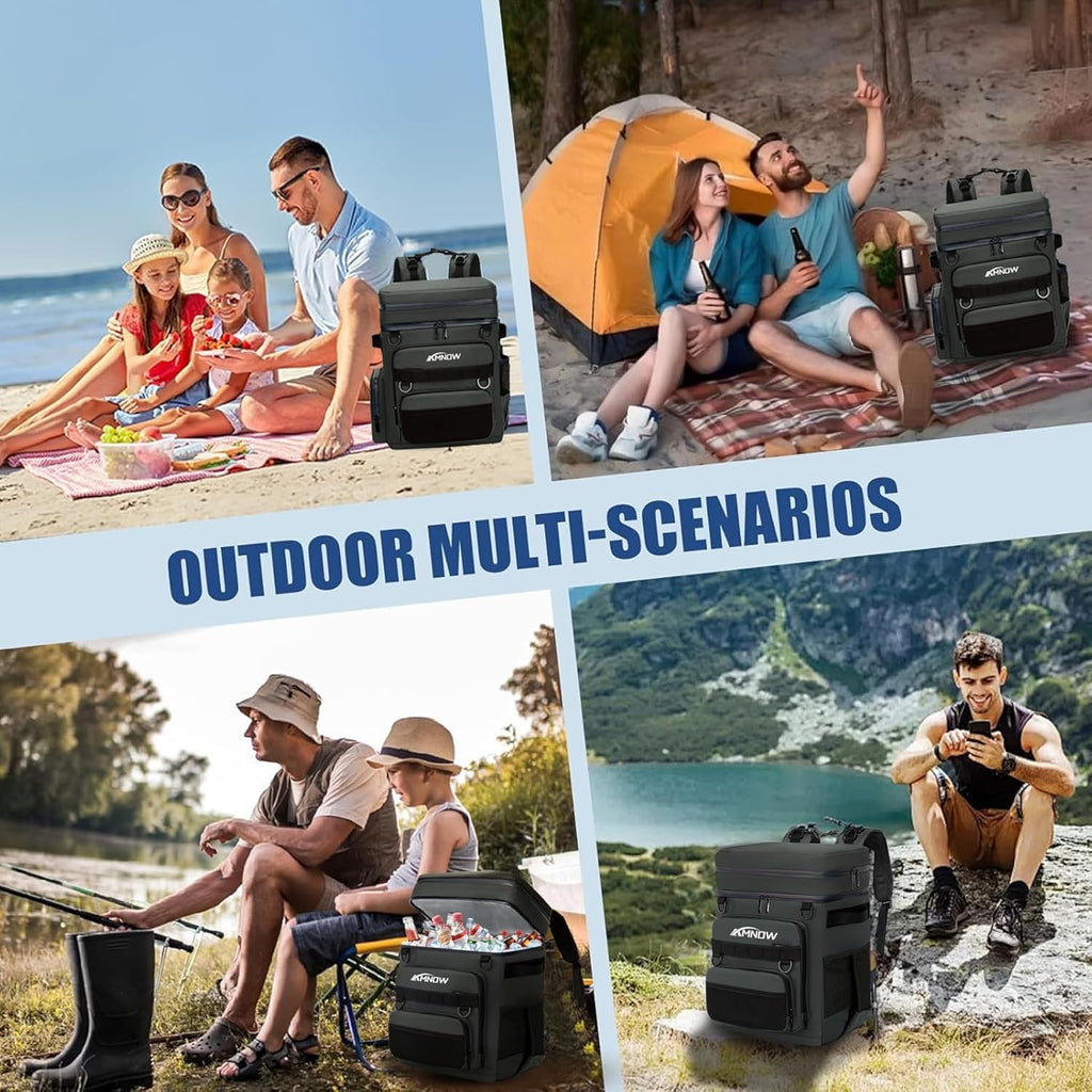 Backpack Cooler Insulated Leak Proof for Men Women 50 Cans Soft Cooler Backpack Insulated Waterproof Large Capacity Coolers Bag Portable for Lunch Camping Travel Picnic Hiking