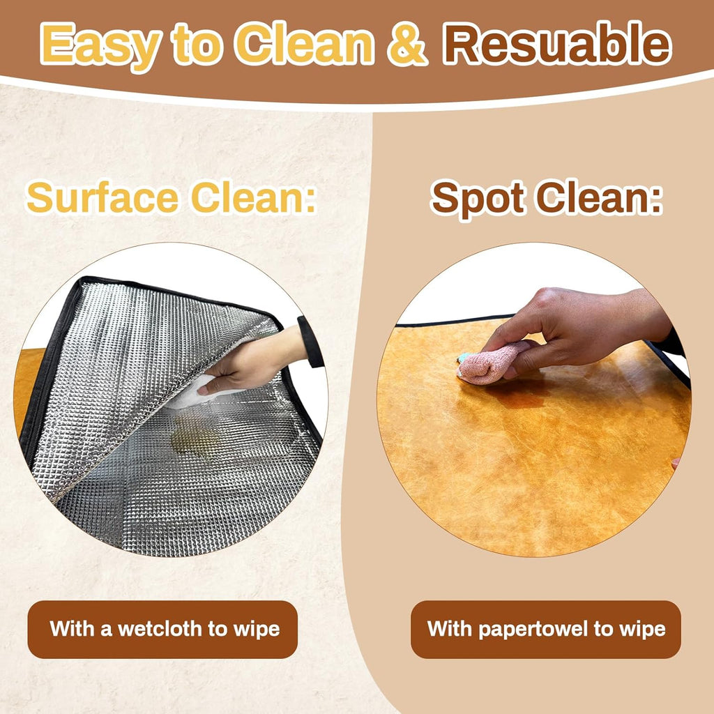 BBQ Blanket for Resting Meat, 21 Inch Smoker Meat Resting Blanket for Brisket, Beef, Turkey, Wide Mouth Meat Insulated Resting Bag for Smoking, Grilling, Camping