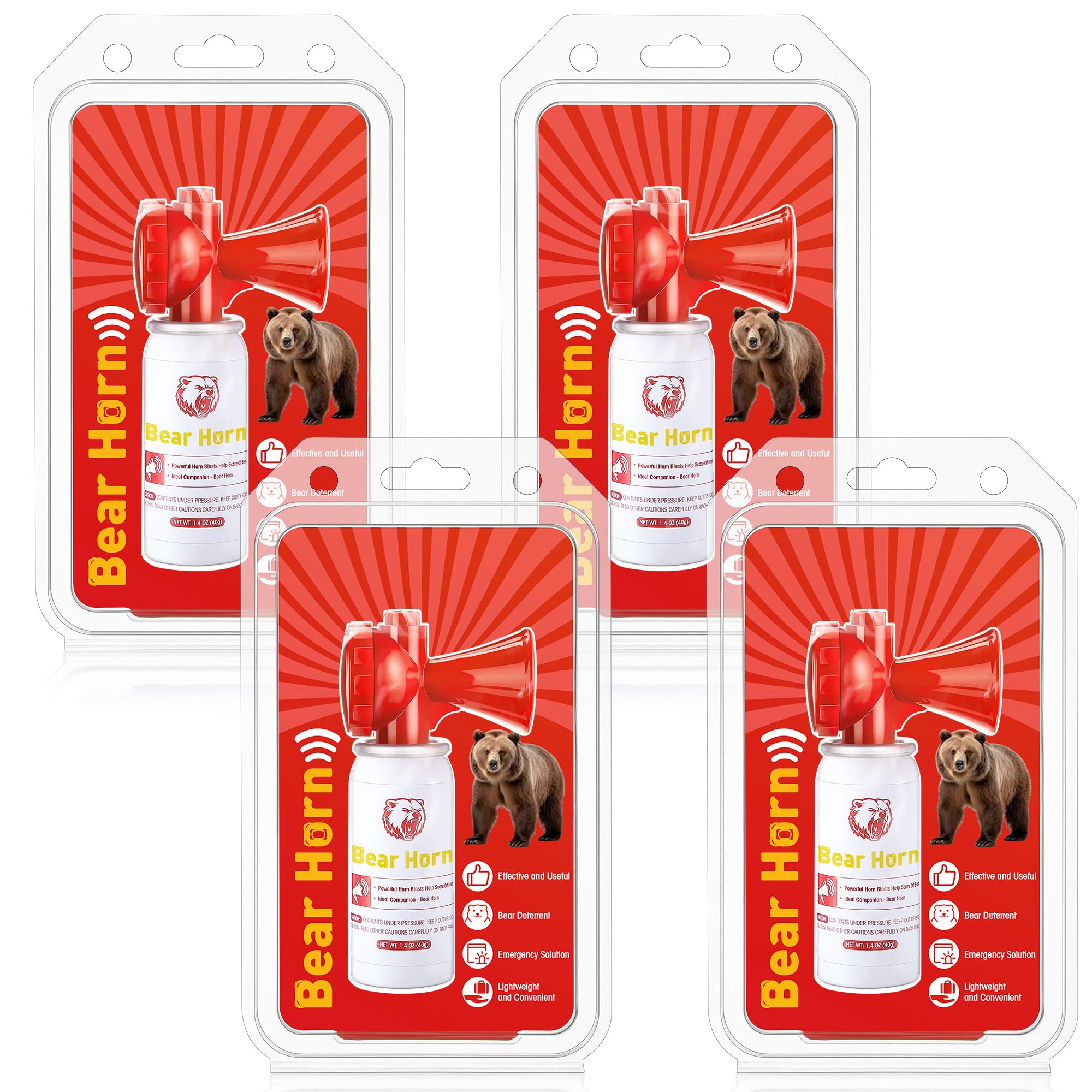 Bear Horn to Scare Bears 1.4oz, Very Loud 120dB Bear Air Horns for Safety for Hiking, Heard Up to 1/2 Mile Away, Bear Spray Self Defense, Blow Horn to Scare Wild Animals, Bear Alarm