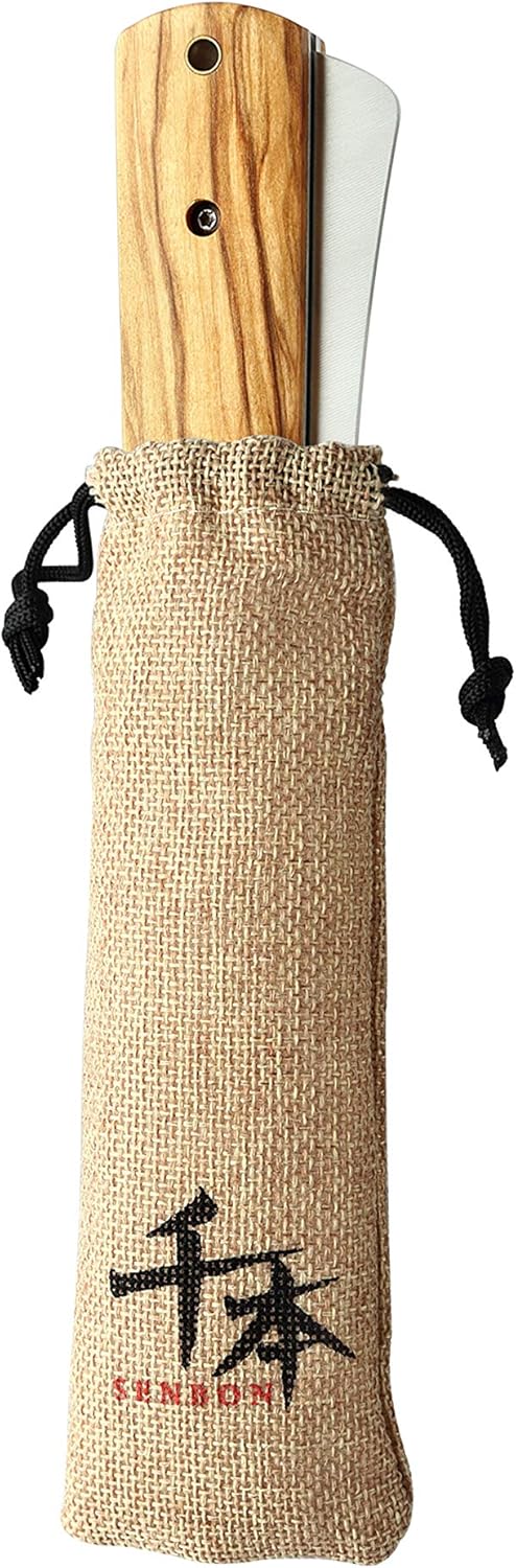 SENBON 440A stainless steel Ultra sharp pocket folding Chef knife peeling utility knife fruit knife Natural Olive Handle Camping BBQ trip Outdoor Portable kitchen knife