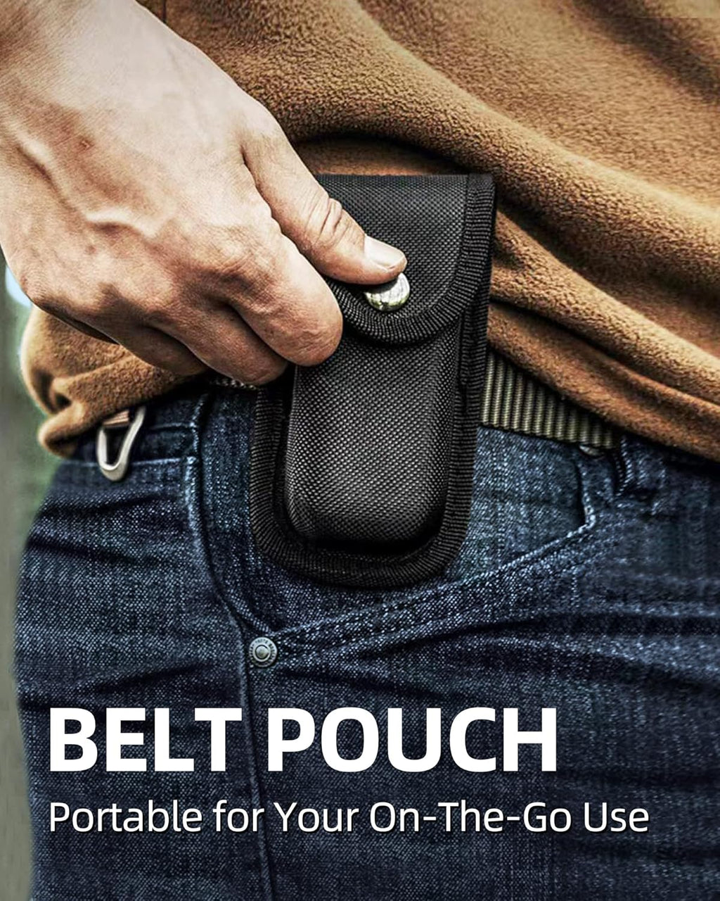 Pohaku Multitool Knife, Pohaku 13 in 1 Pocket Multitool, Multi Tool with 3" Large Blade, Safety Locking Design, Spring-Action Plier, Durable Nylon Sheath for Outdoor, Camping, Fishing, Survival,Hiking