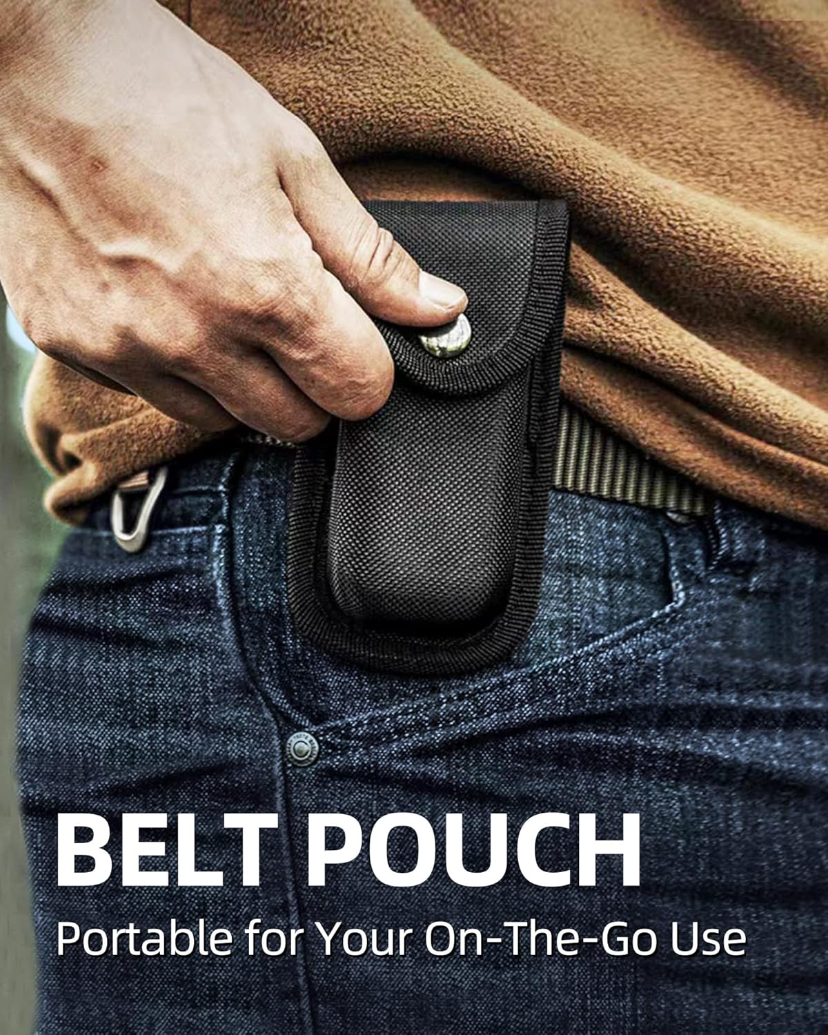 Pohaku Multitool Knife, Pohaku 13 in 1 Pocket Multitool, Multi Tool with 3" Large Blade, Safety Locking Design, Spring-Action Plier, Durable Nylon Sheath for Outdoor, Camping, Fishing, Survival,Hiking