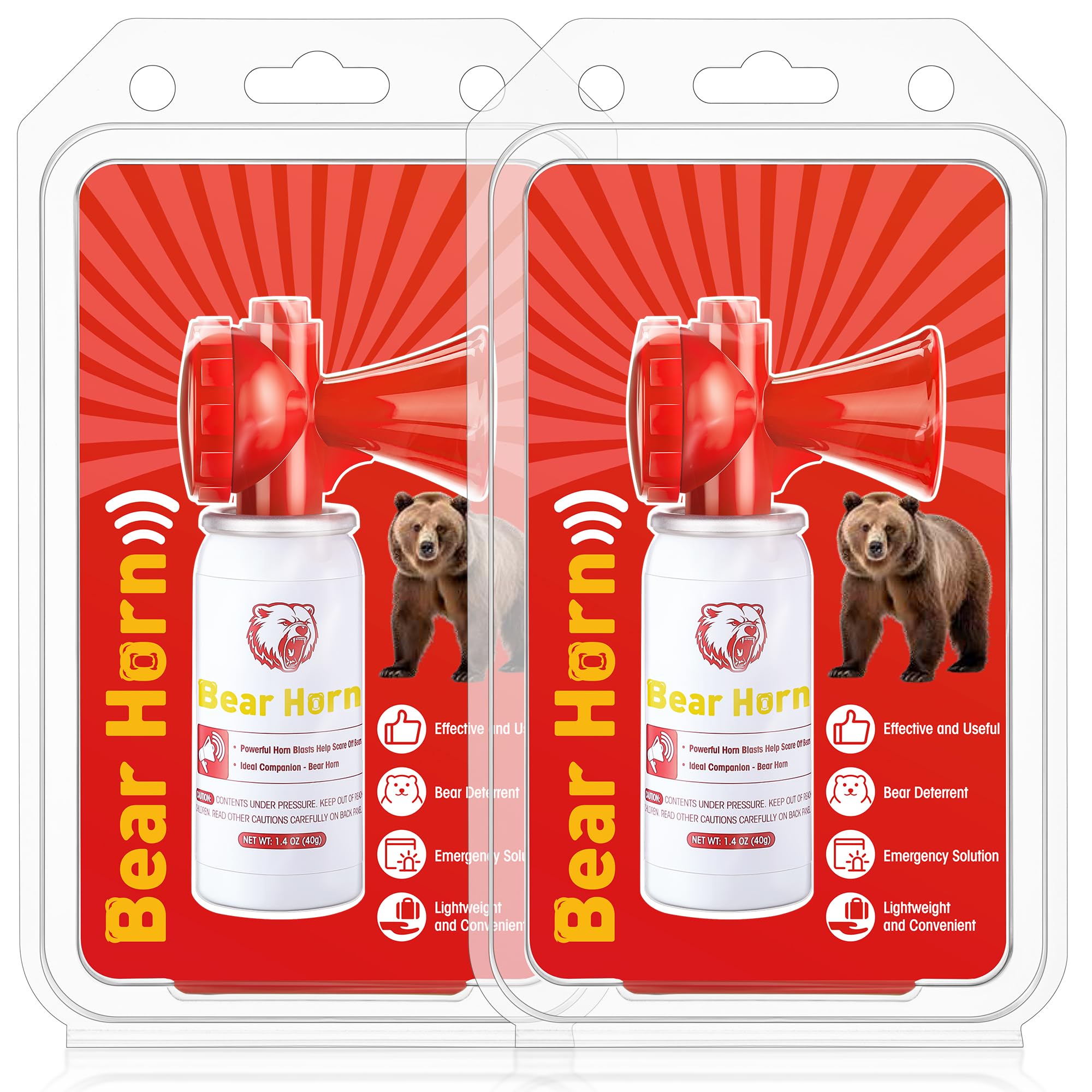 Bear Horn to Scare Bears 1.4oz, Very Loud 120dB Bear Air Horns for Safety for Hiking, Heard Up to 1/2 Mile Away, Bear Spray Self Defense, Blow Horn to Scare Wild Animals, Bear Alarm