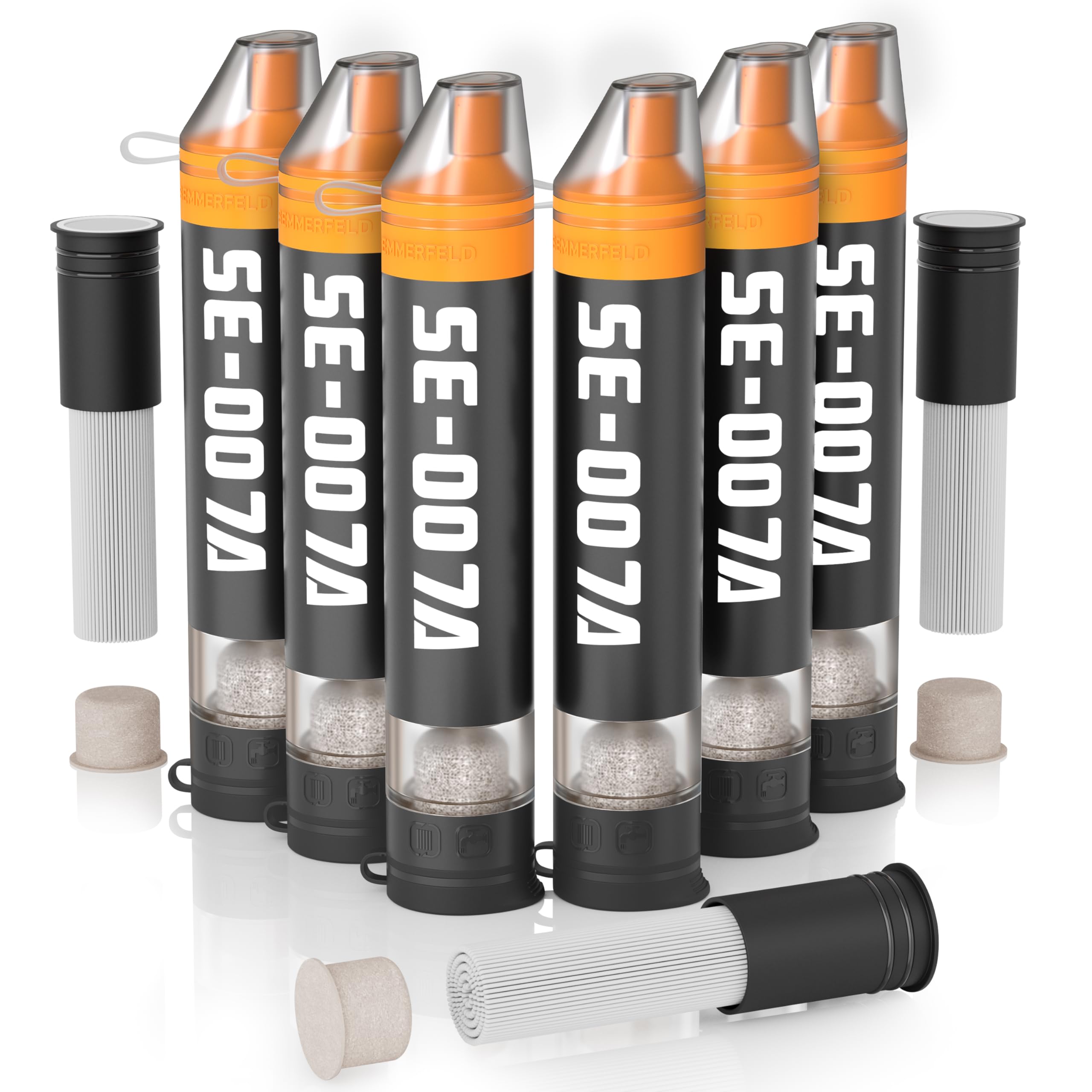 Personal Straw Water Filter to purify Water, Emergency Water Straws Portable Gear for Hiking, Camping, Travel, Fishing, Outing and Emergency Preparedness （1 Water Filter）