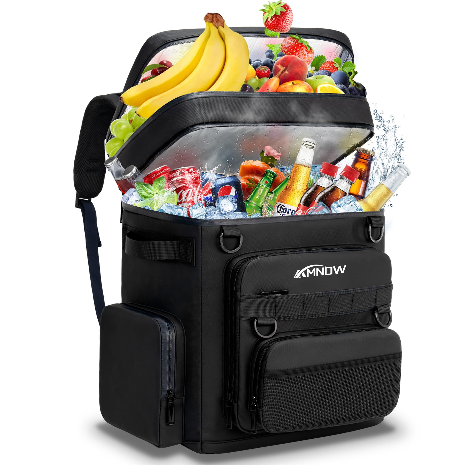 Backpack Cooler Insulated Leak Proof for Men Women 50 Cans Soft Cooler Backpack Insulated Waterproof Large Capacity Coolers Bag Portable for Lunch Camping Travel Picnic Hiking