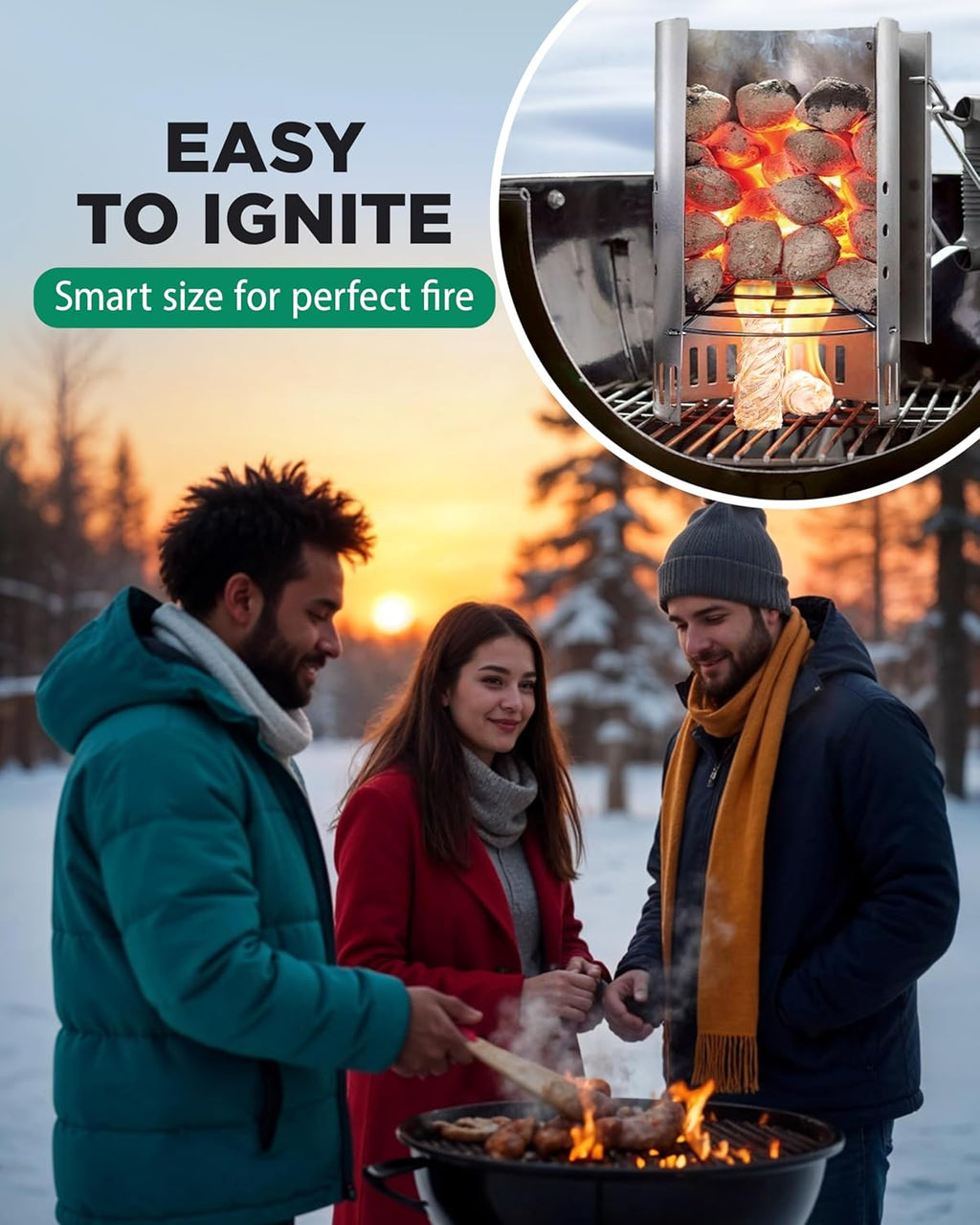 WH 54+ Pack Natural Fire Starters for Campfires & Grill - Long-Burning Charcoal Starters - Odorless Firestarters for Outdoor Fire Pit, Fireplace - Quick Ignite