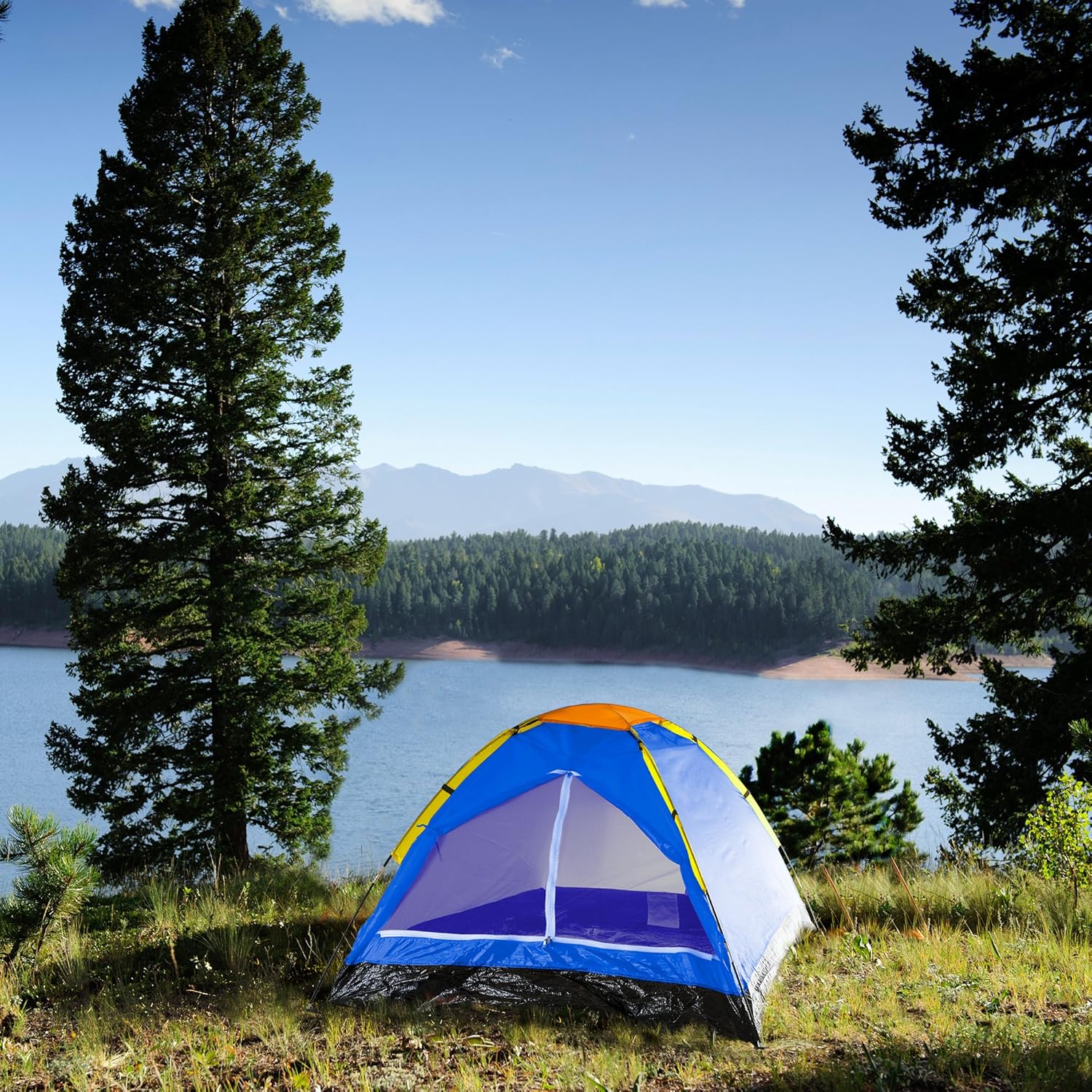 2-Person Dome Tent – Easy Set Up Shelter with Rain Fly and Carrying Bag for Camping