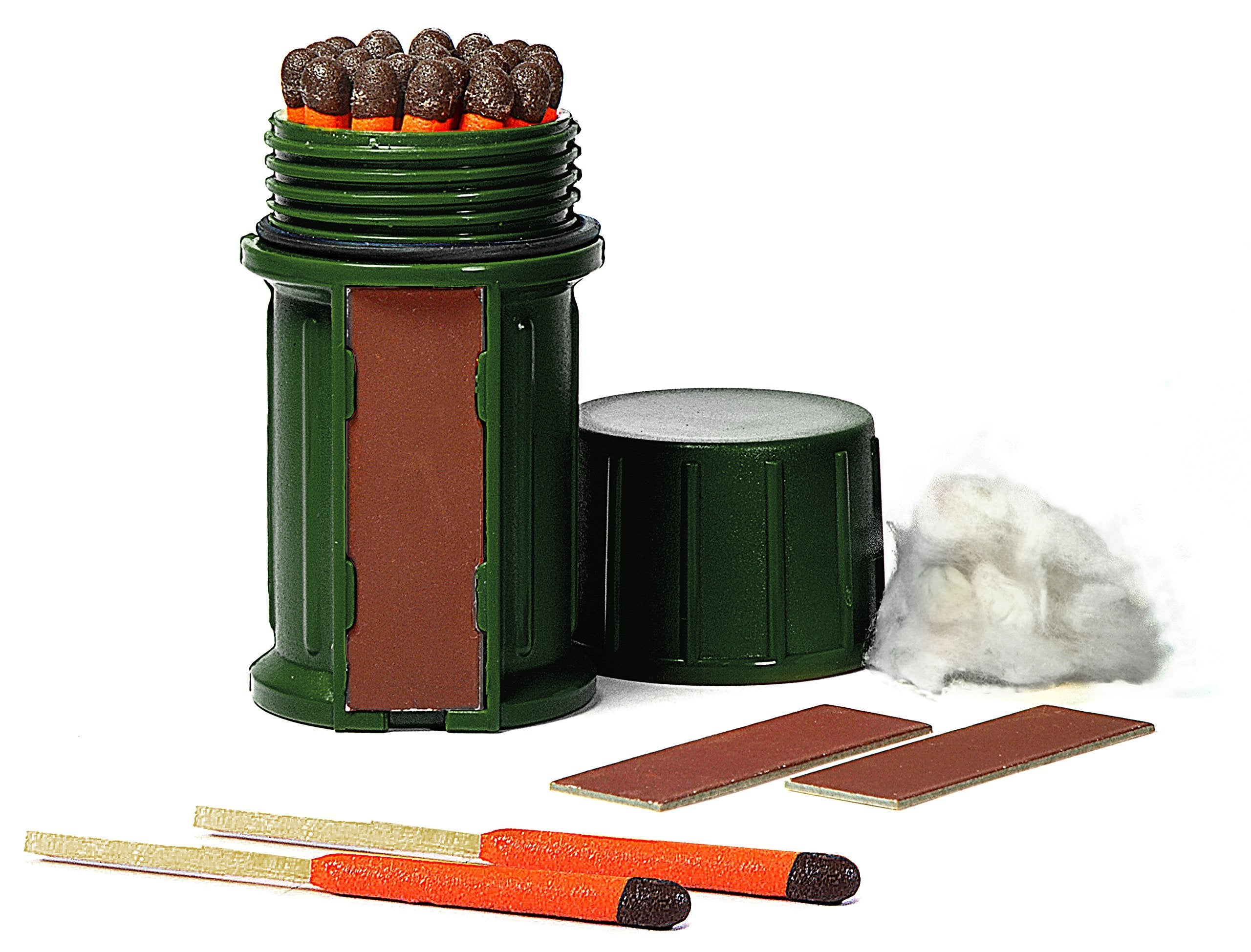 UCO Stormproof Match Kit with Waterproof Case, 25 Stormproof Matches and 3 Strikers